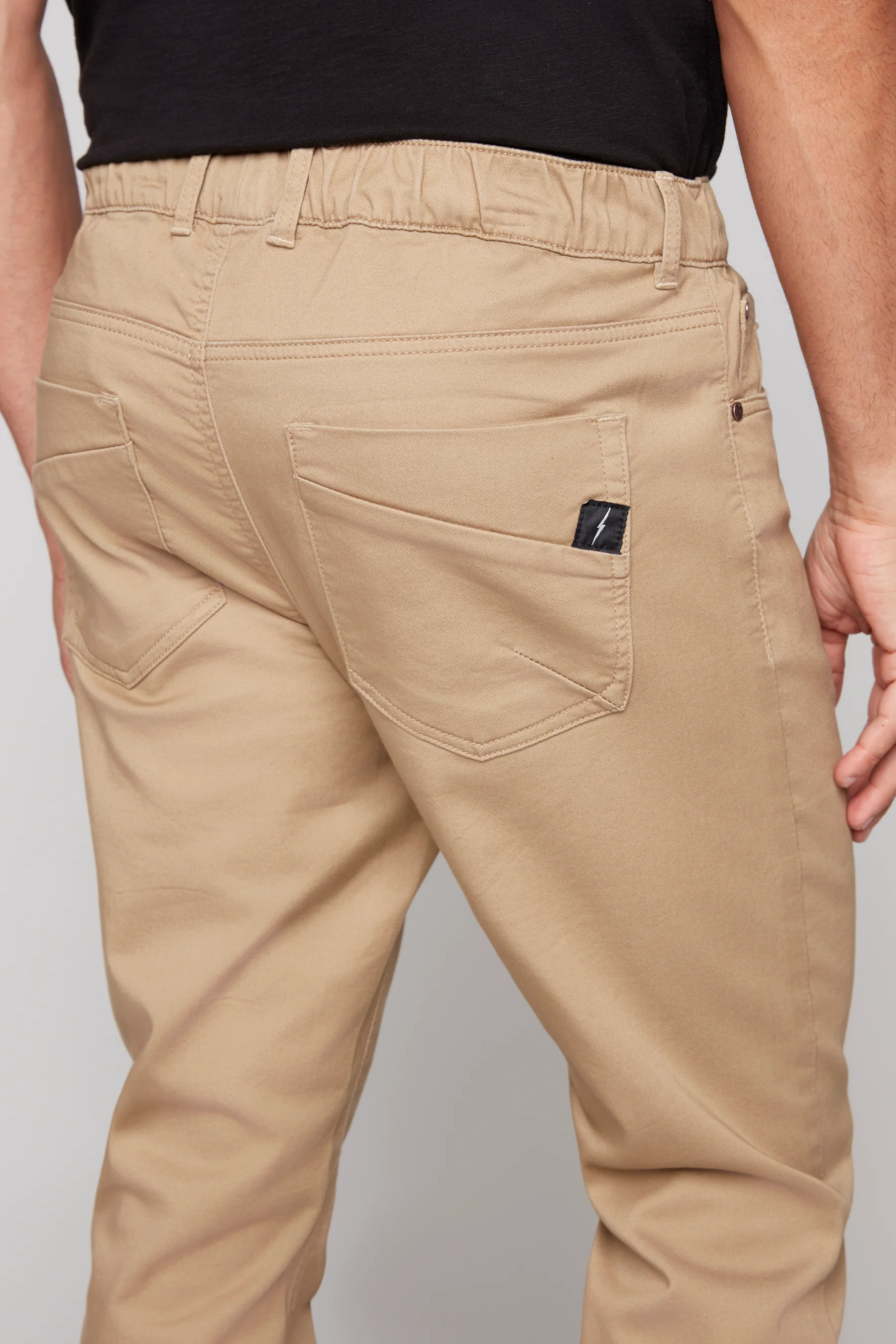 JAGGER - 5 Pocket Soft French Terry Classic Jogger - Beige - Image 4