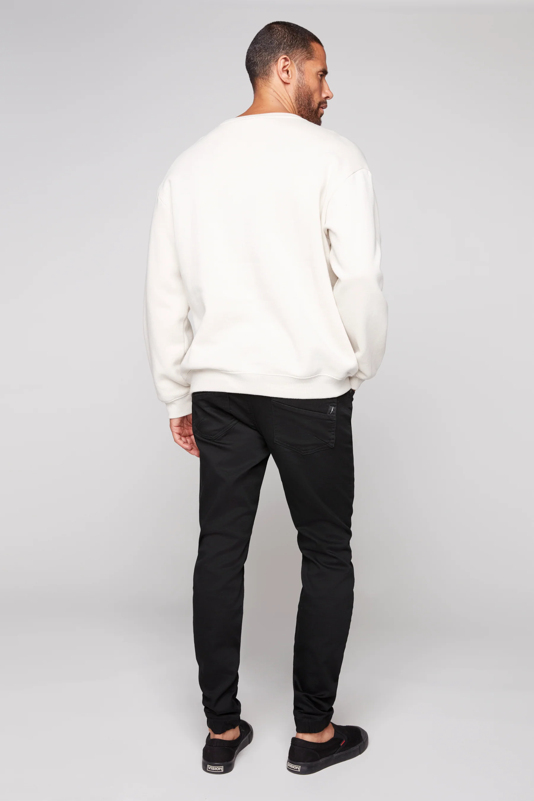 JAGGER - 5 Pocket Soft French Terry Classic Jogger - Black - Image 2