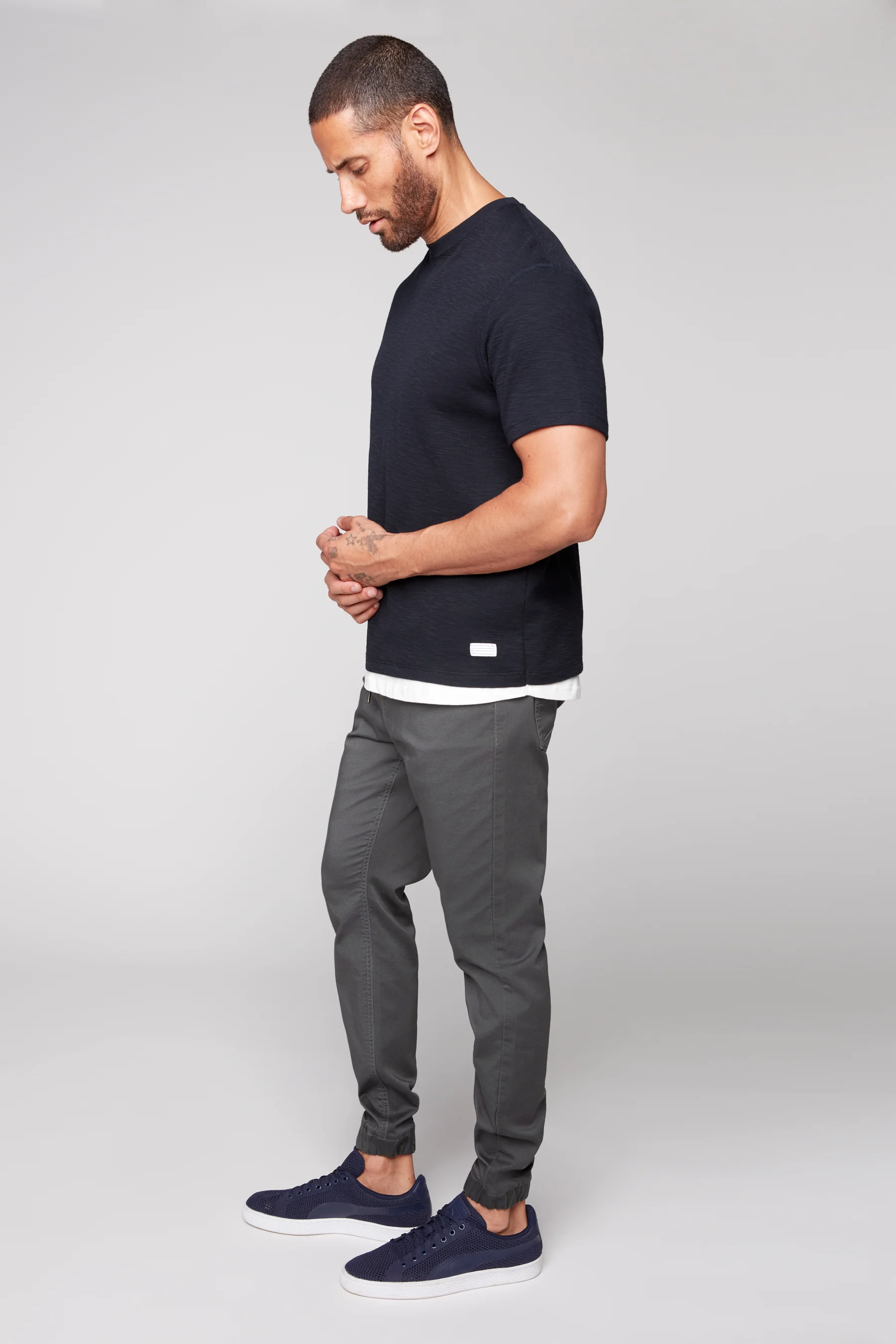JAGGER - 5 Pocket Soft French Terry Classic Jogger - Dark Grey - Image 2