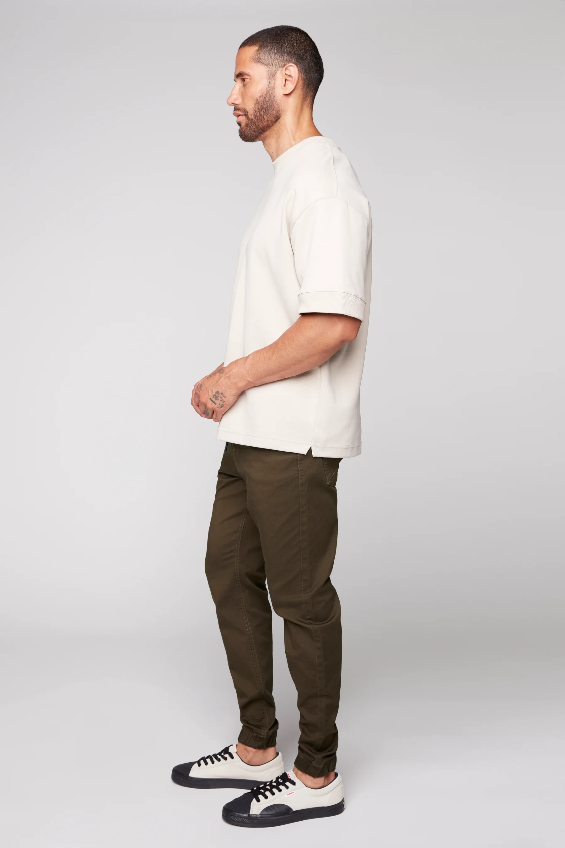 JAGGER - 5 Pocket Soft French Terry Classic Jogger - Dark Olive - Image 2