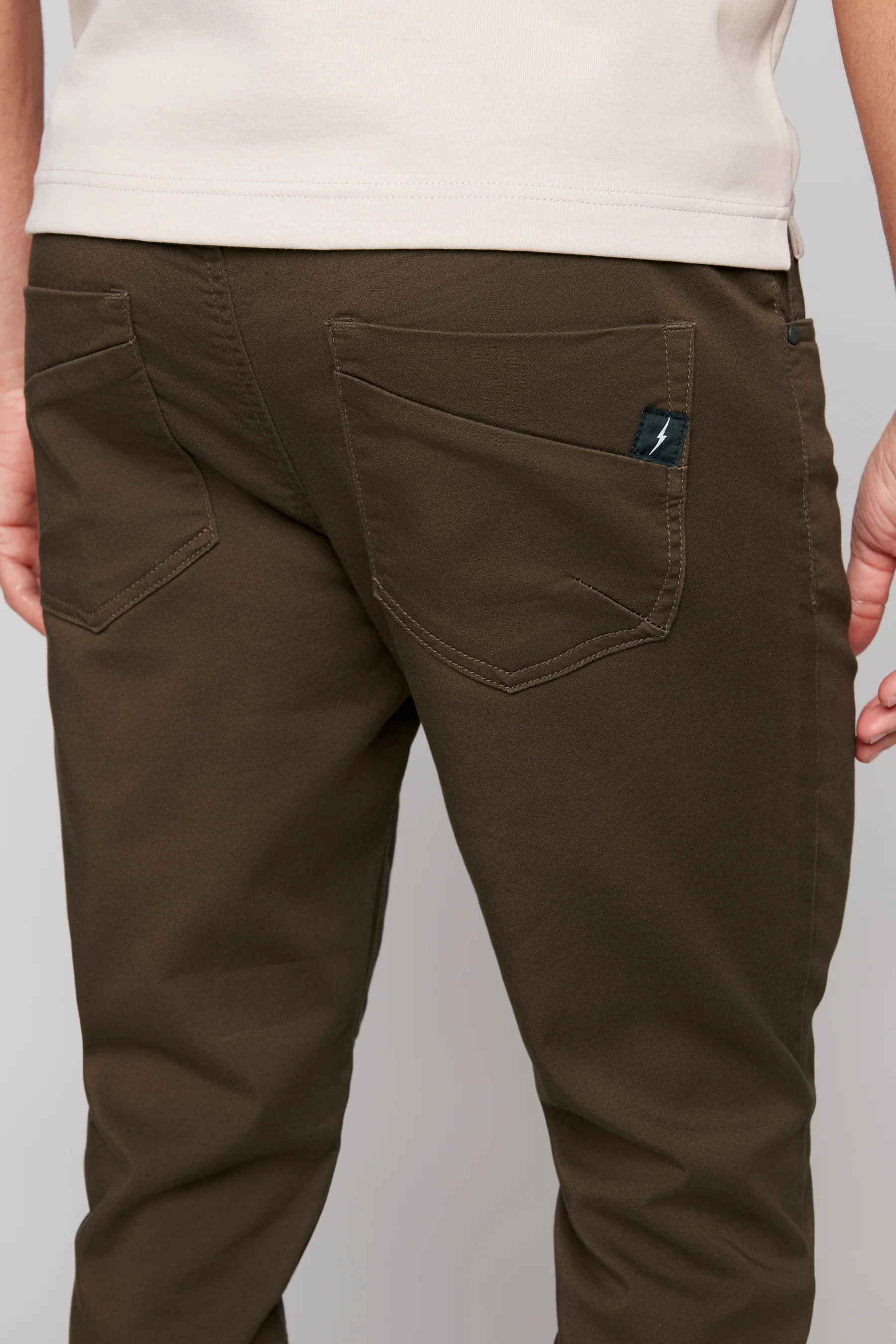 JAGGER - 5 Pocket Soft French Terry Classic Jogger - Dark Olive - Image 4