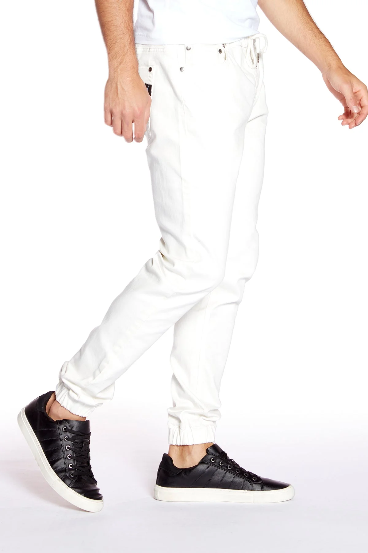 JAGGER - 5 Pocket Soft French Terry Classic Jogger - Off White - Image 5