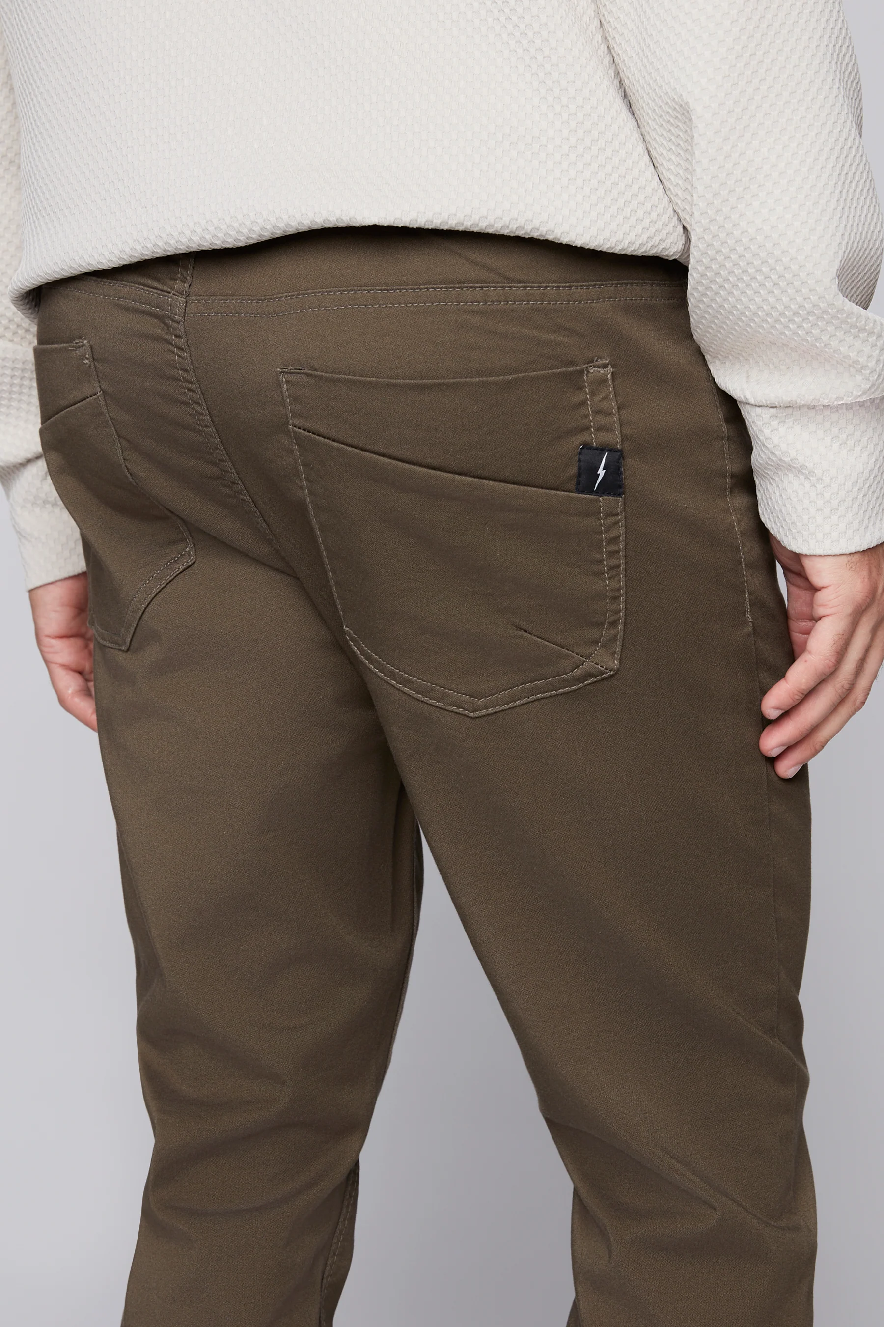 JAGGER - 5 Pocket Soft French Terry Classic Jogger - Olive - Image 4