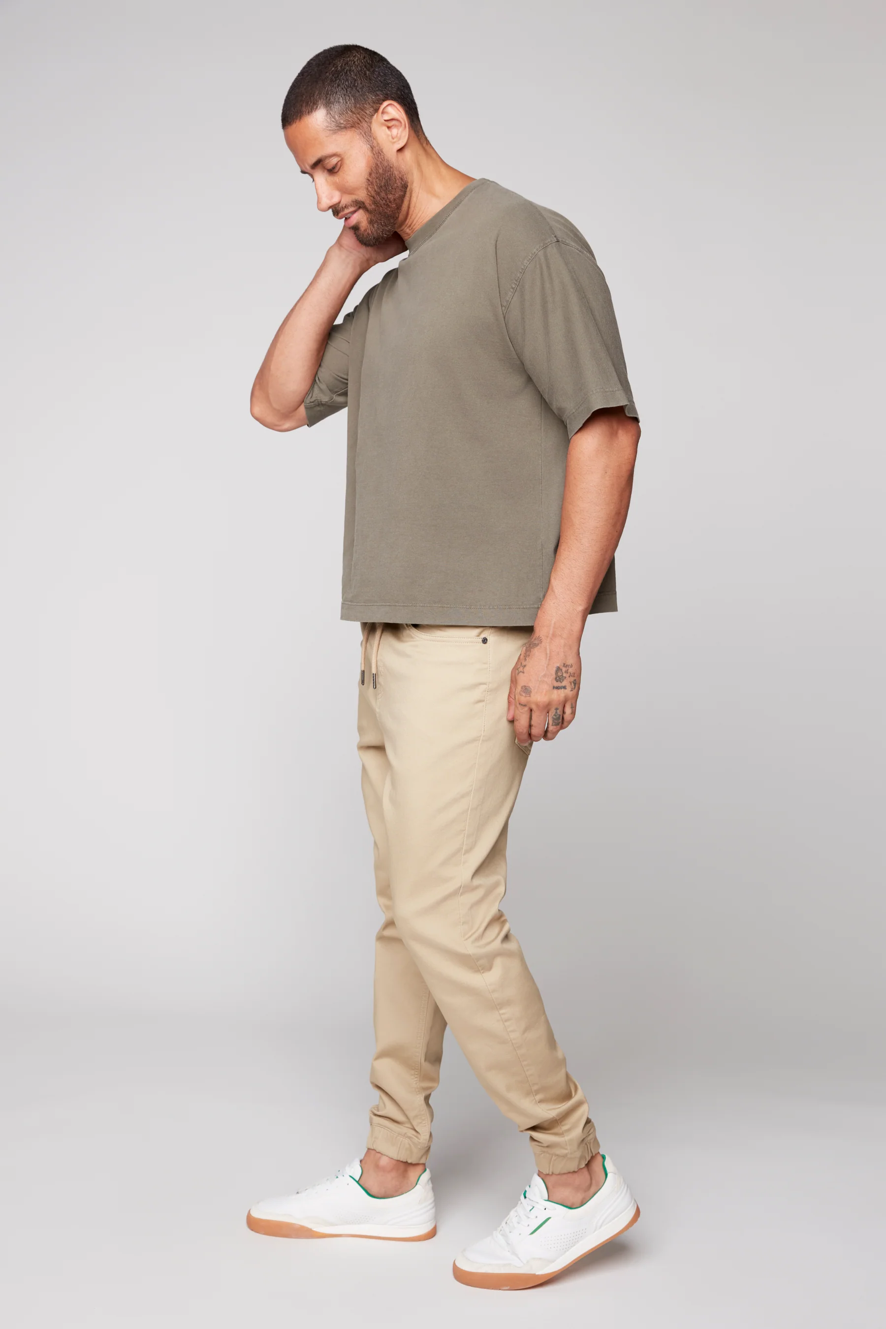 JAGGER - 5 Pocket Soft French Terry Classic Jogger - Tan - Image 3