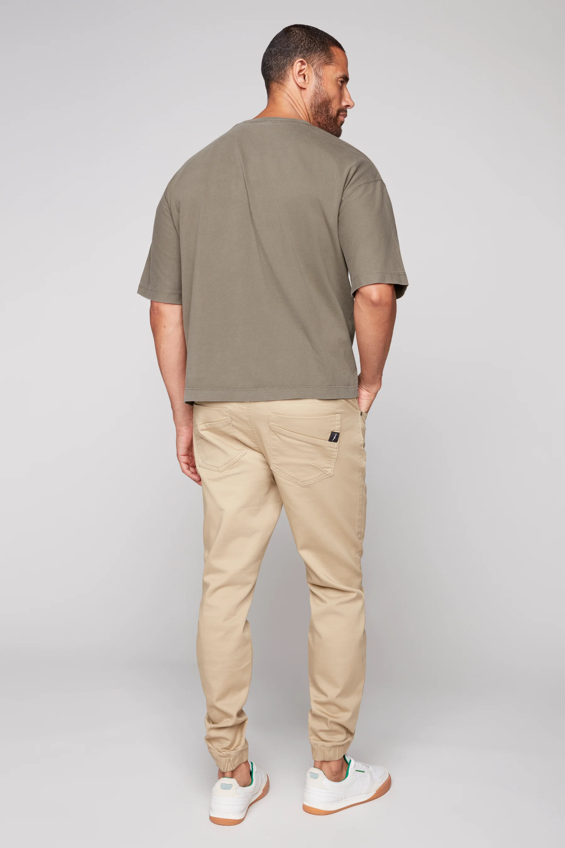 JAGGER - 5 Pocket Soft French Terry Classic Jogger - Tan - Image 4