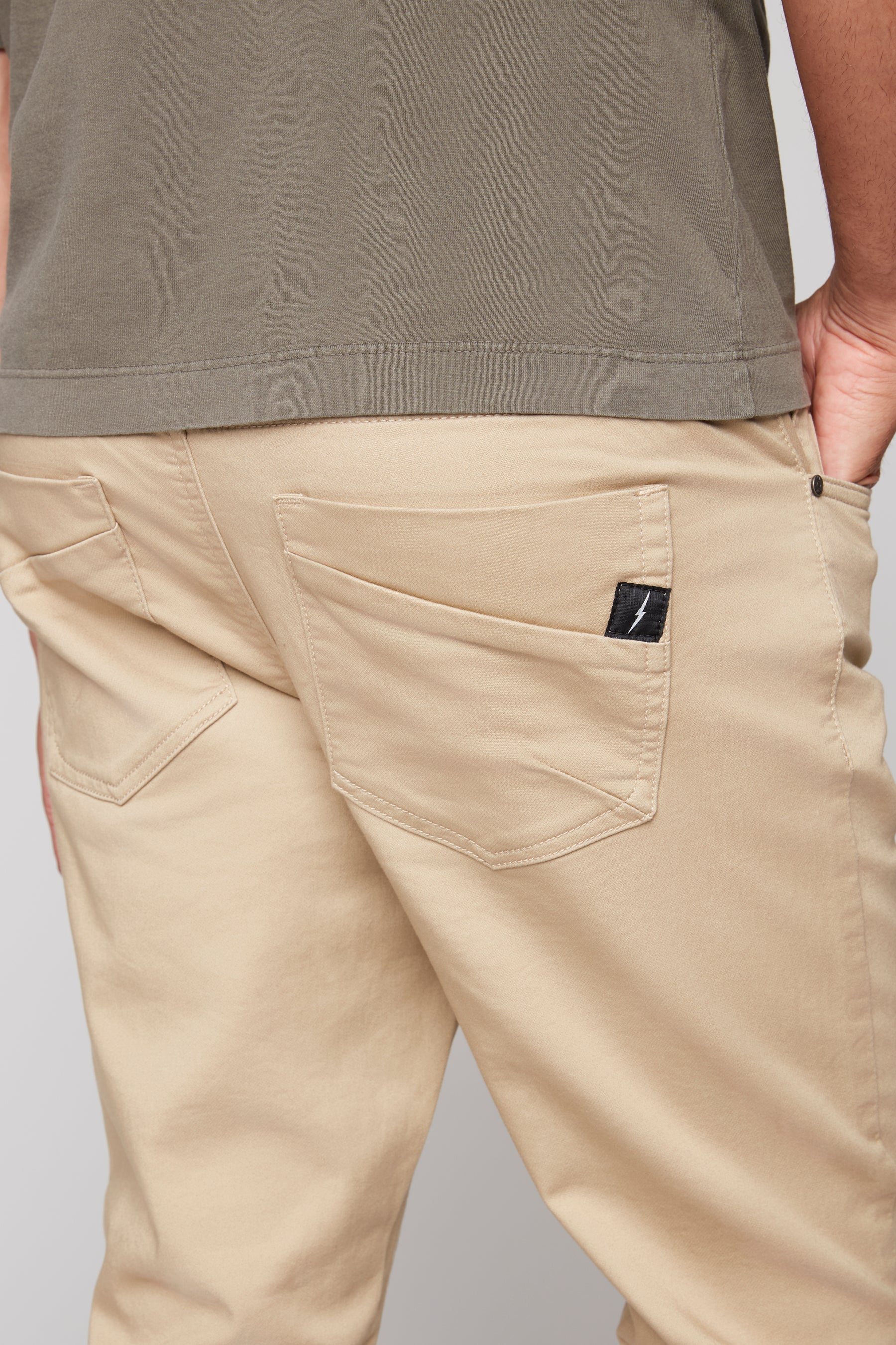 JAGGER - 5 Pocket Soft French Terry Classic Jogger - Tan - Image 5
