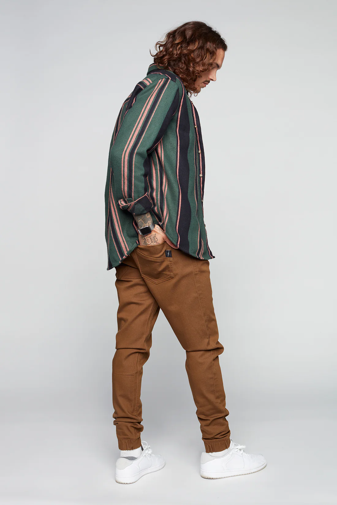 JAGGER - 5 Pocket Soft French Terry Classic Jogger - Tobacco - Image 2