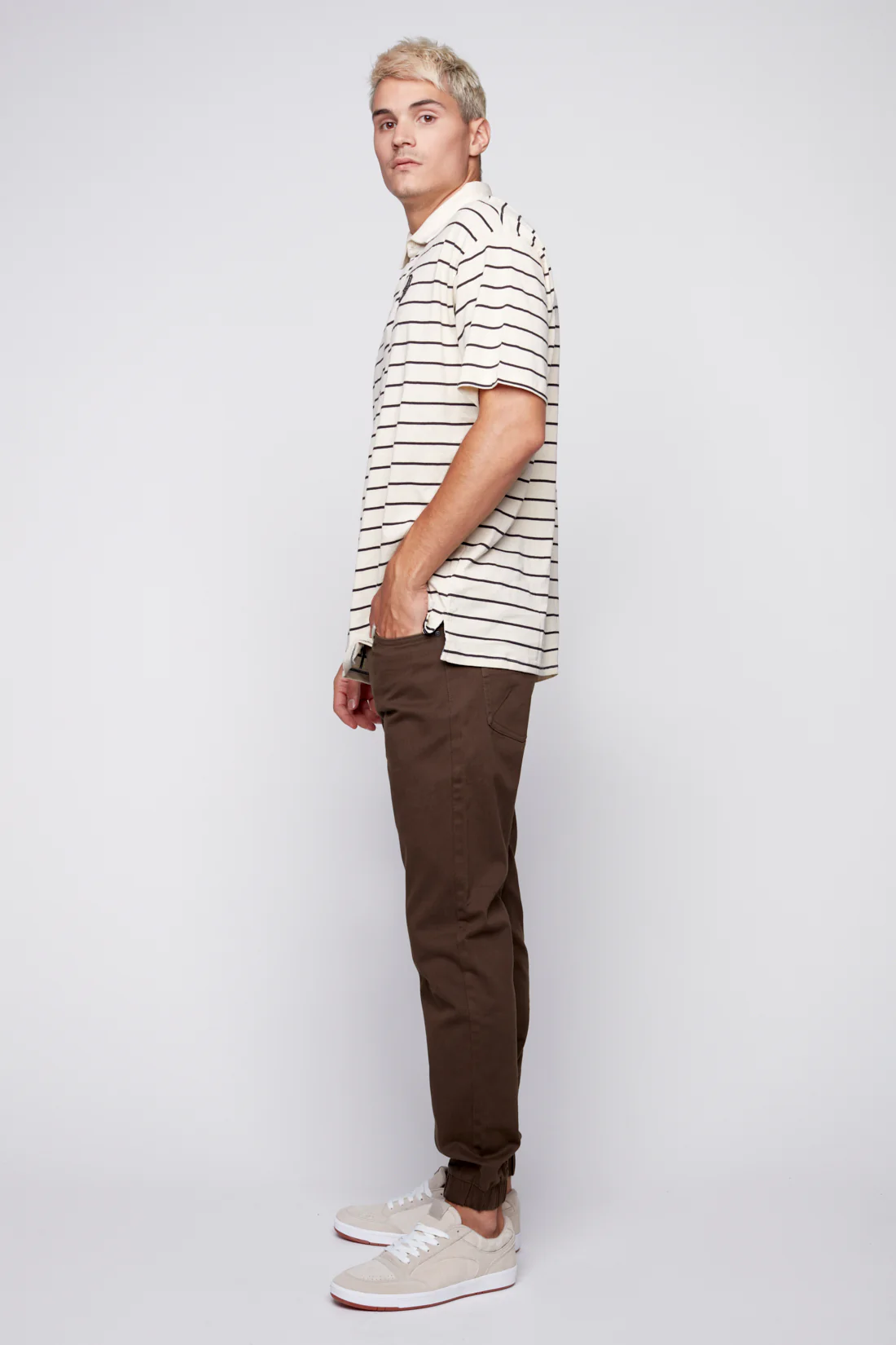 JAGGER - 5 Pocket Twill Classic Jogger - Olive - Image 3