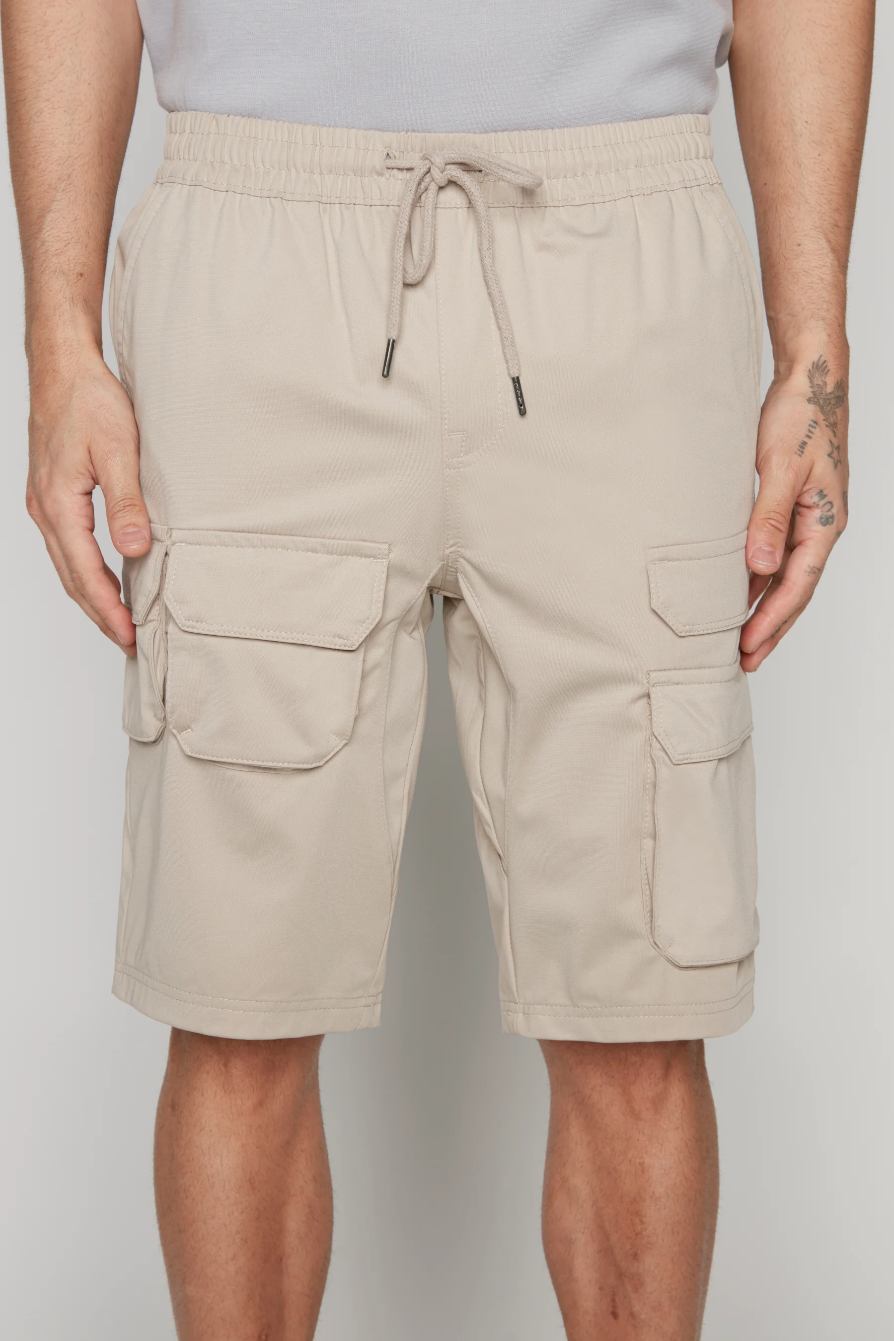 JUDE - Mens Multi Cargo Shorts - Sage