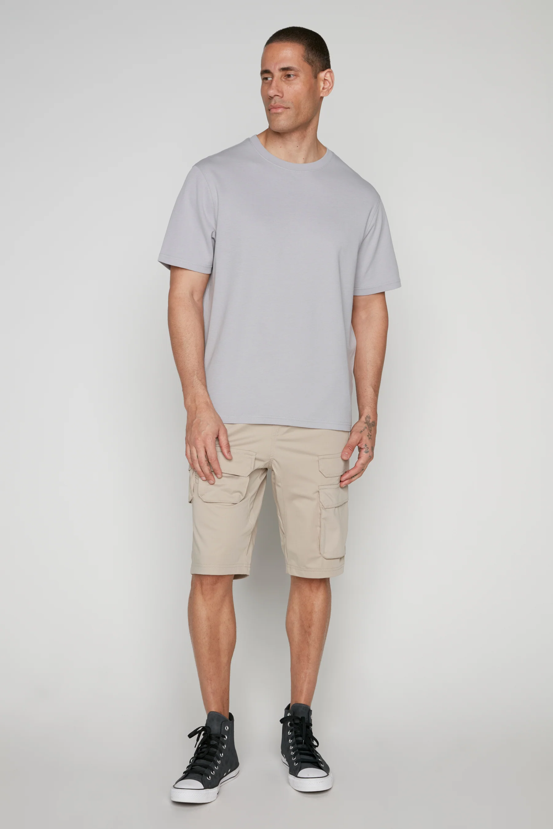 JUDE - Mens Multi Cargo Shorts - Sage - Image 5