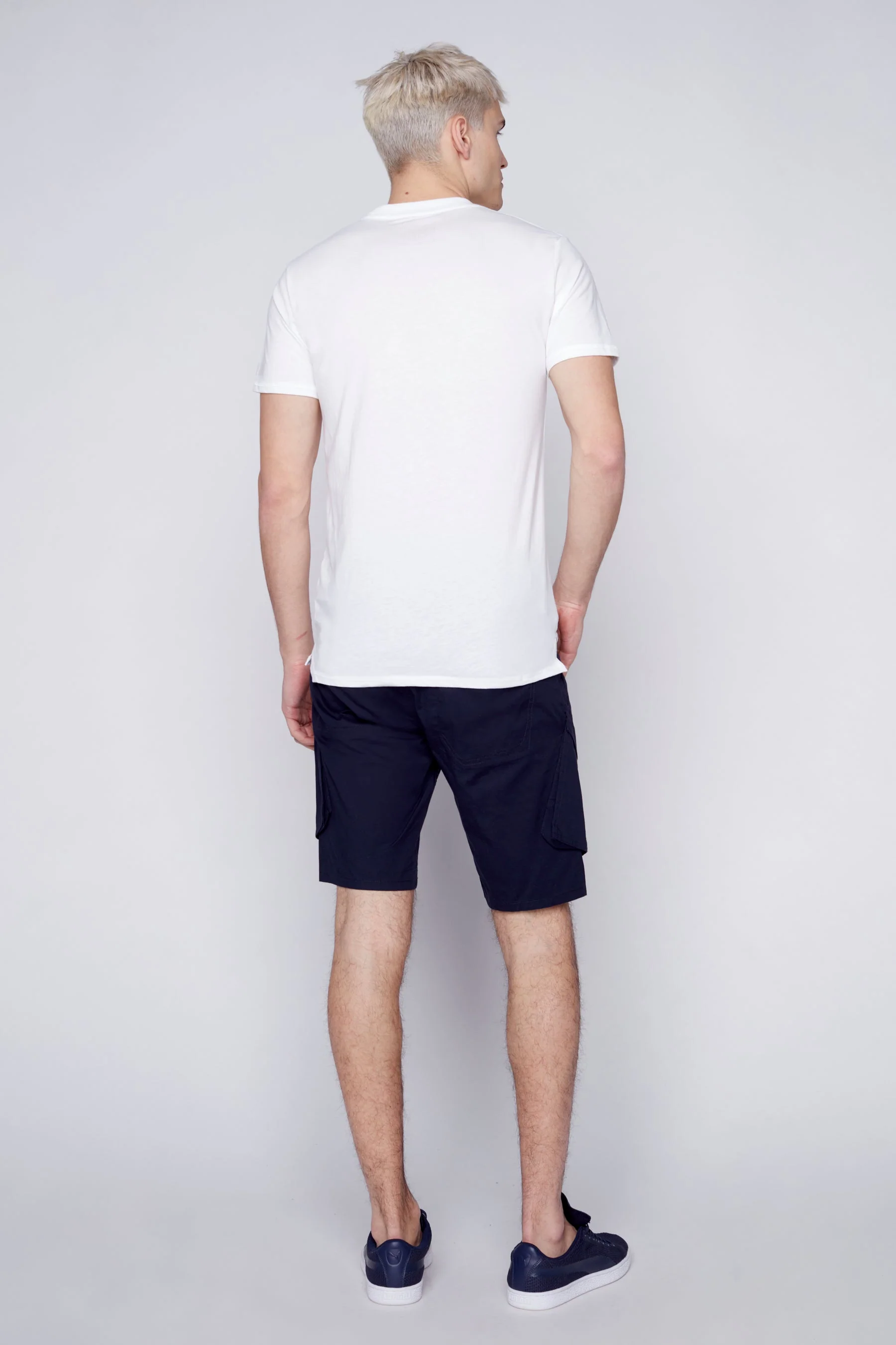 KRAVITZ - Mens Shorts With bellowed Cargo pockets - Navy - Image 2