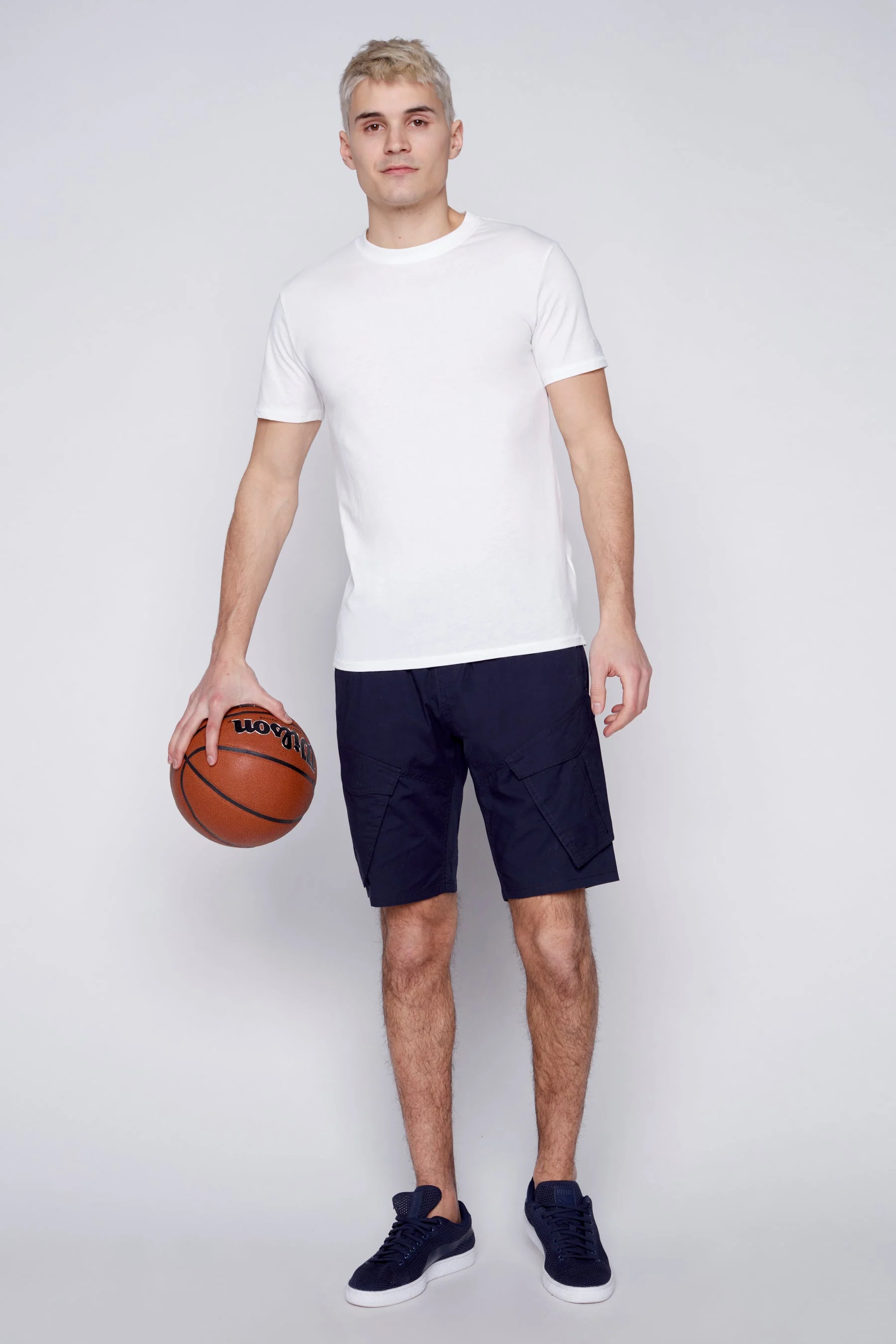 KRAVITZ - Mens Shorts With bellowed Cargo pockets - Navy - Image 4