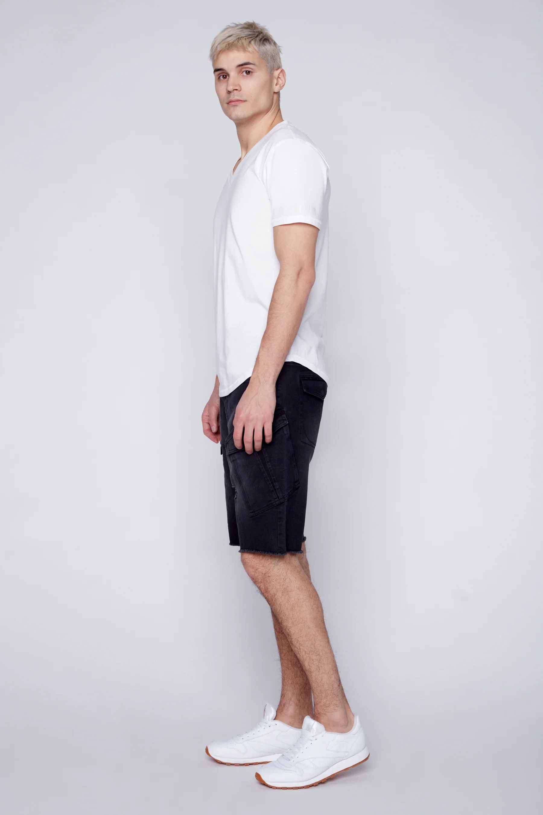KRAVITZ - Mens Shorts With bellowed Cargo pockets - Vintage Black - Image 3