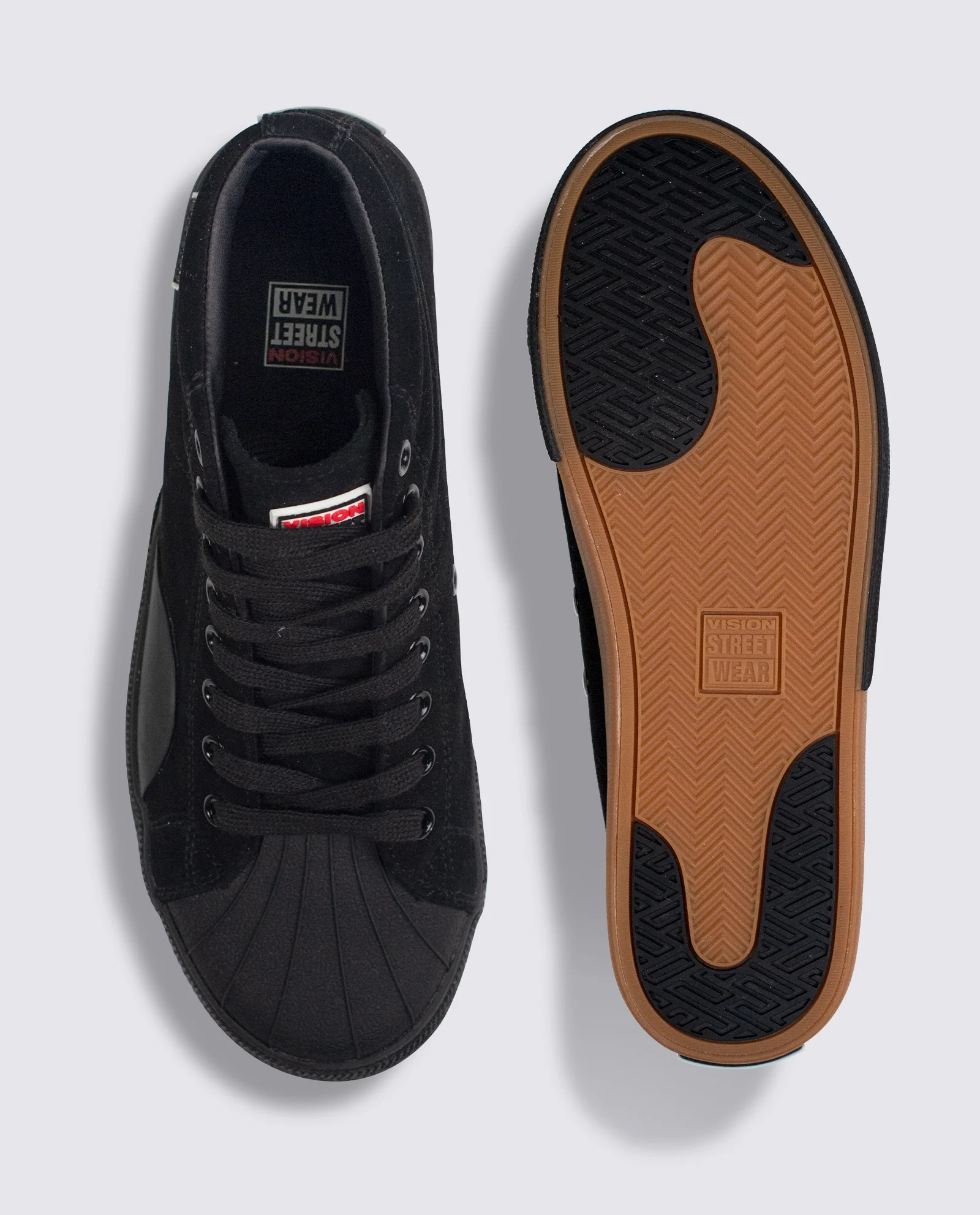 LEATHER SUEDE HIGH TOP SNEAKERS – BLACK - Image 4