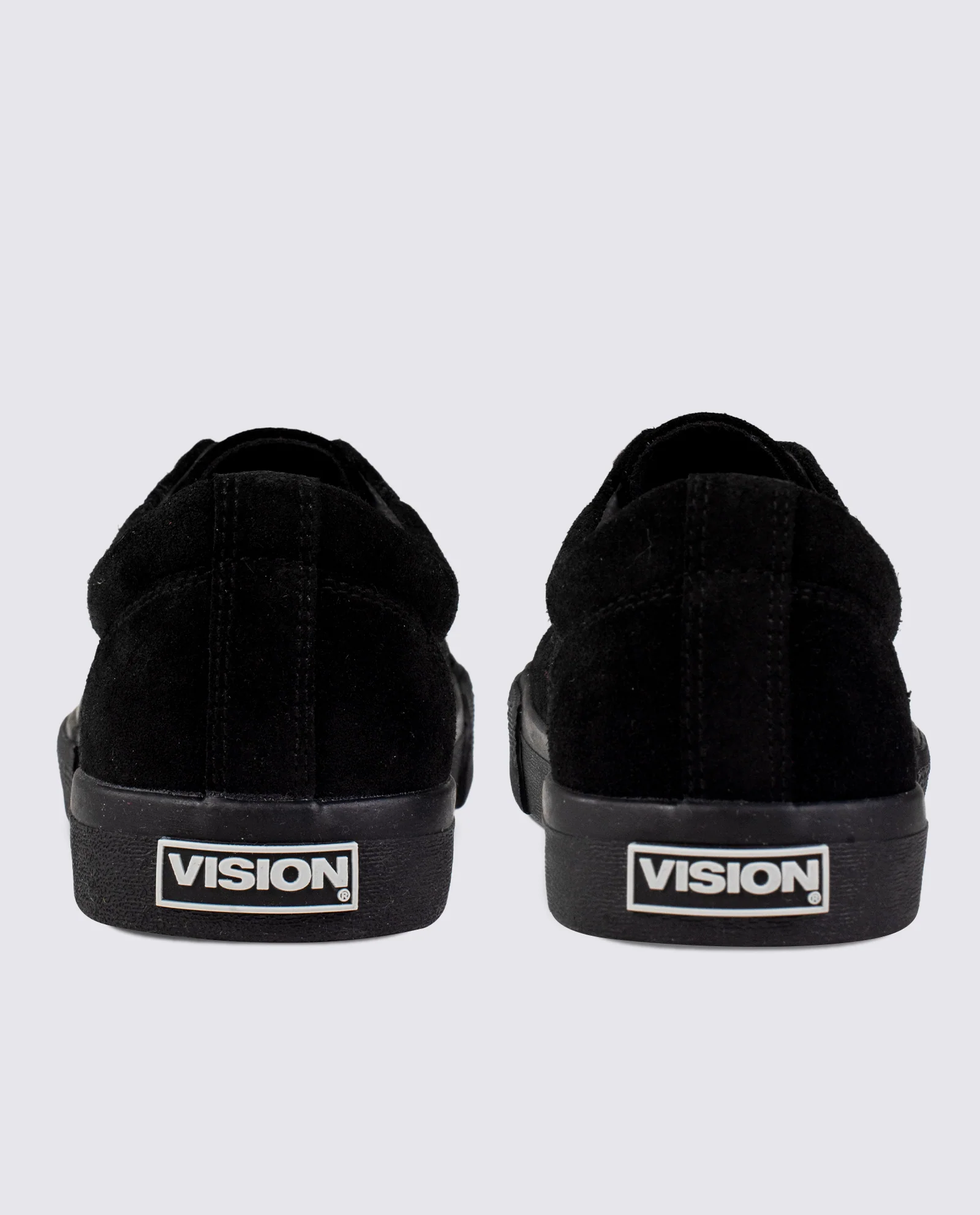 Leather Suede Low Top Sneakers Black - Image 3