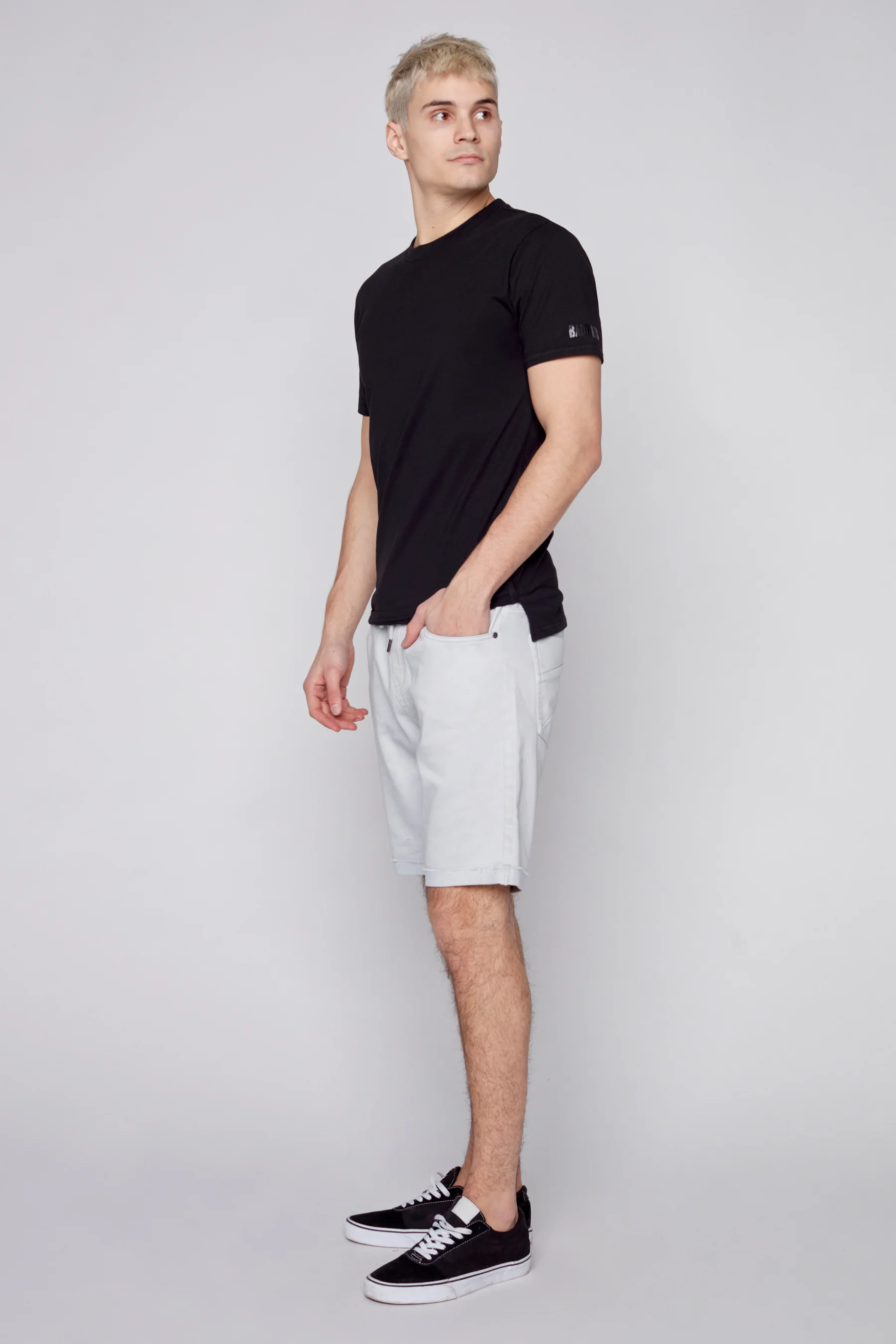 LENNON - Mens Rolled Up Shorts - Frost Blue - Image 3