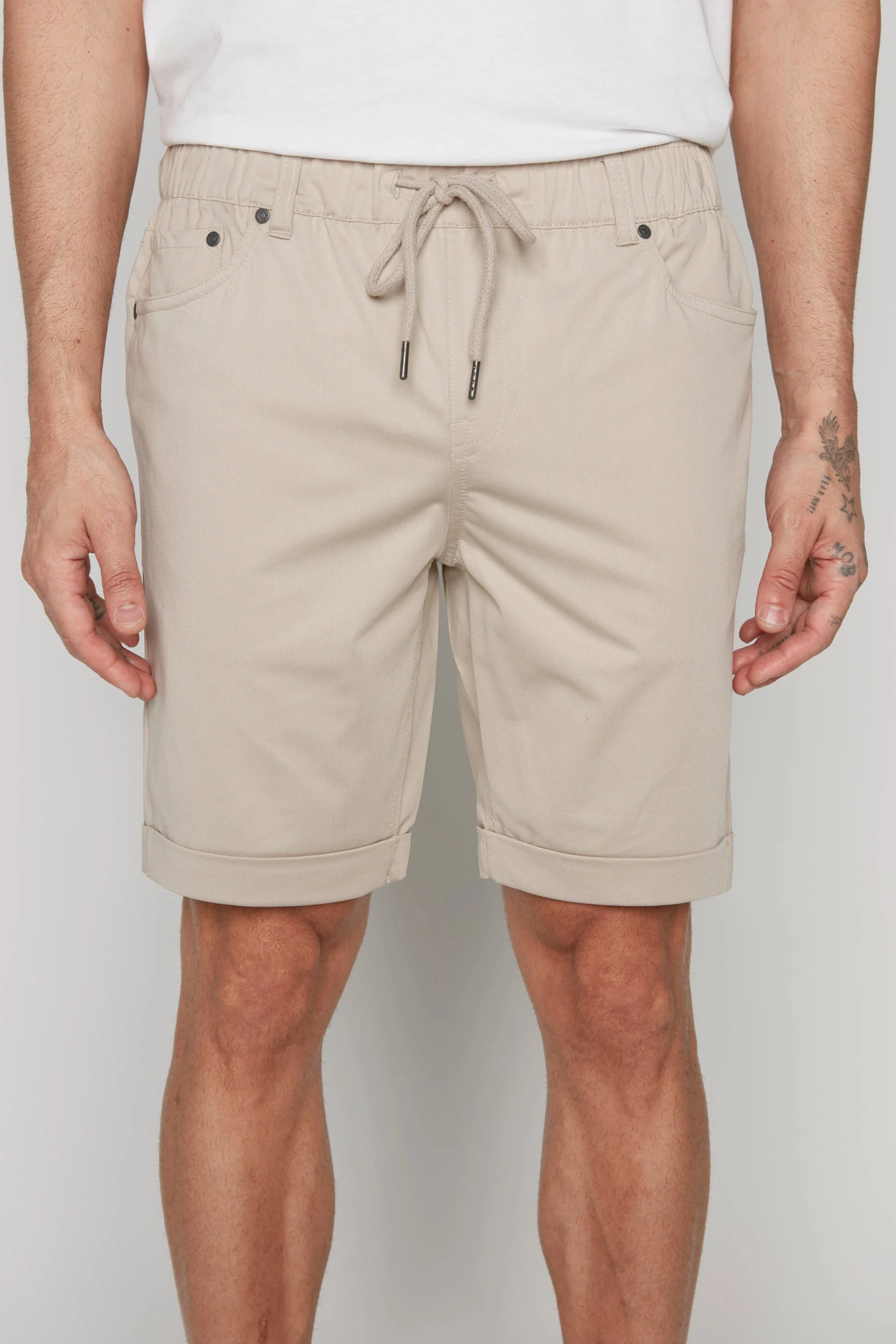 LENNON - Mens Rolled Up Shorts with Cool Stretch - Sage - Image 4