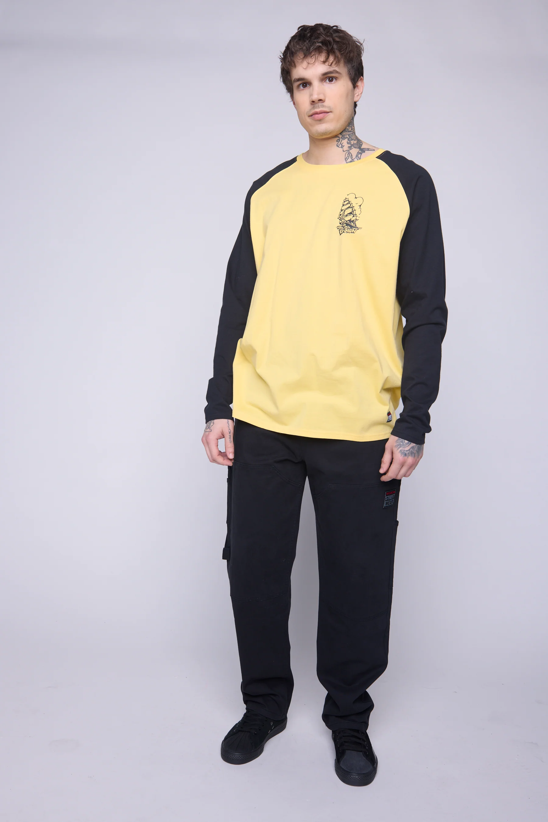 Raglan Shirt Matching Tattoo Prints - Butter