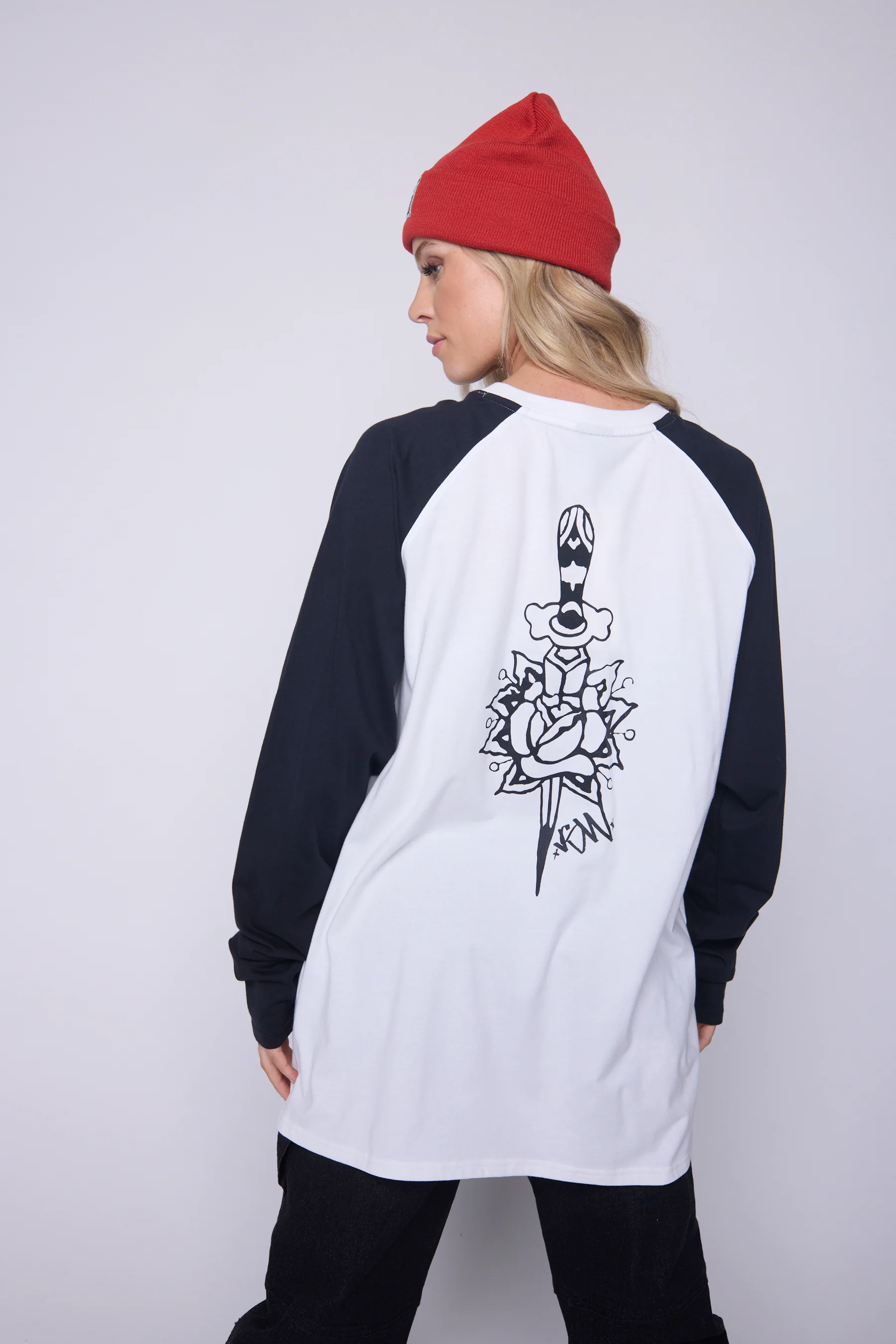 Raglan Shirt Matching Tattoo Prints - Ivory - Image 2