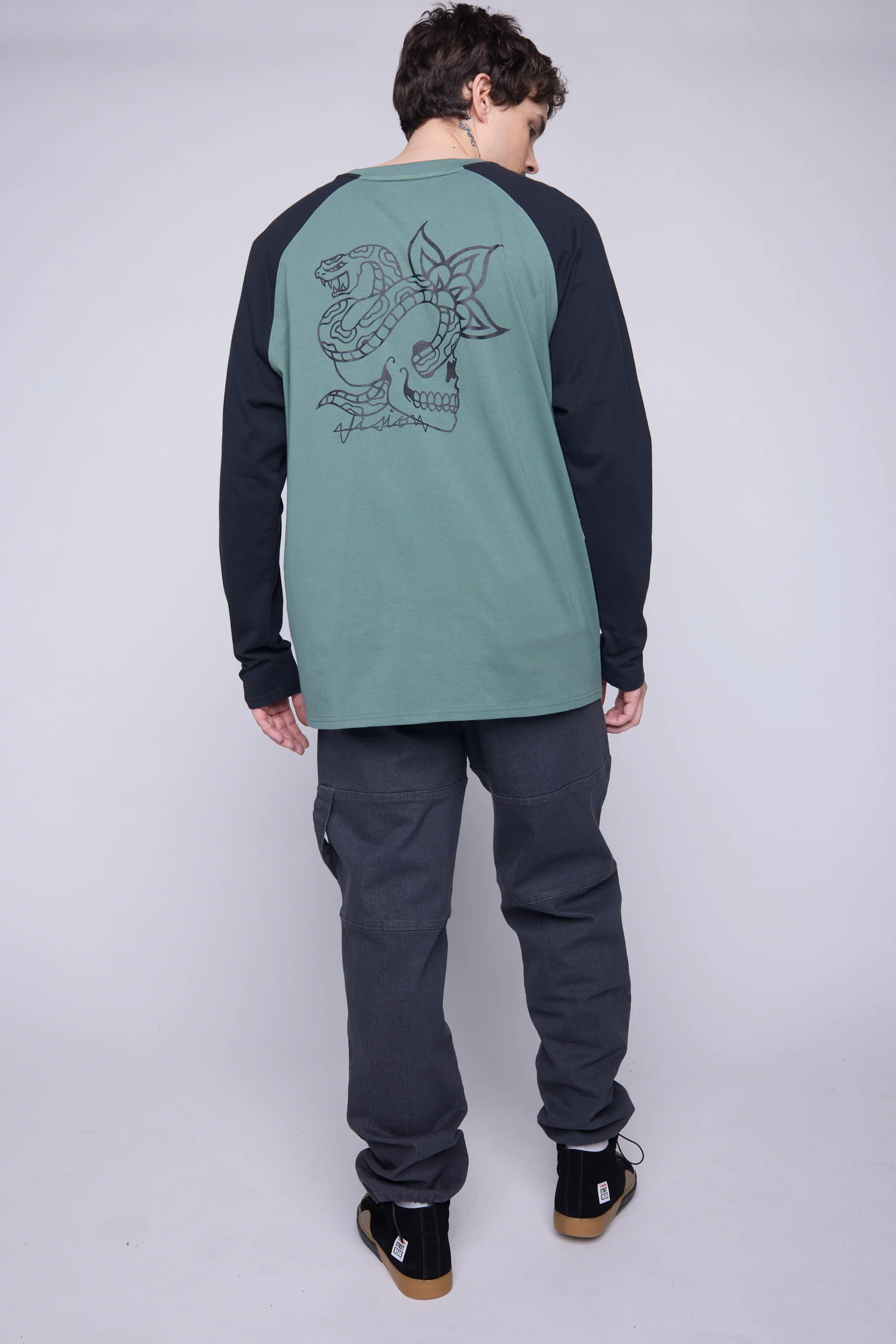Raglan Shirt Matching Tattoo Prints - Moss - Image 2