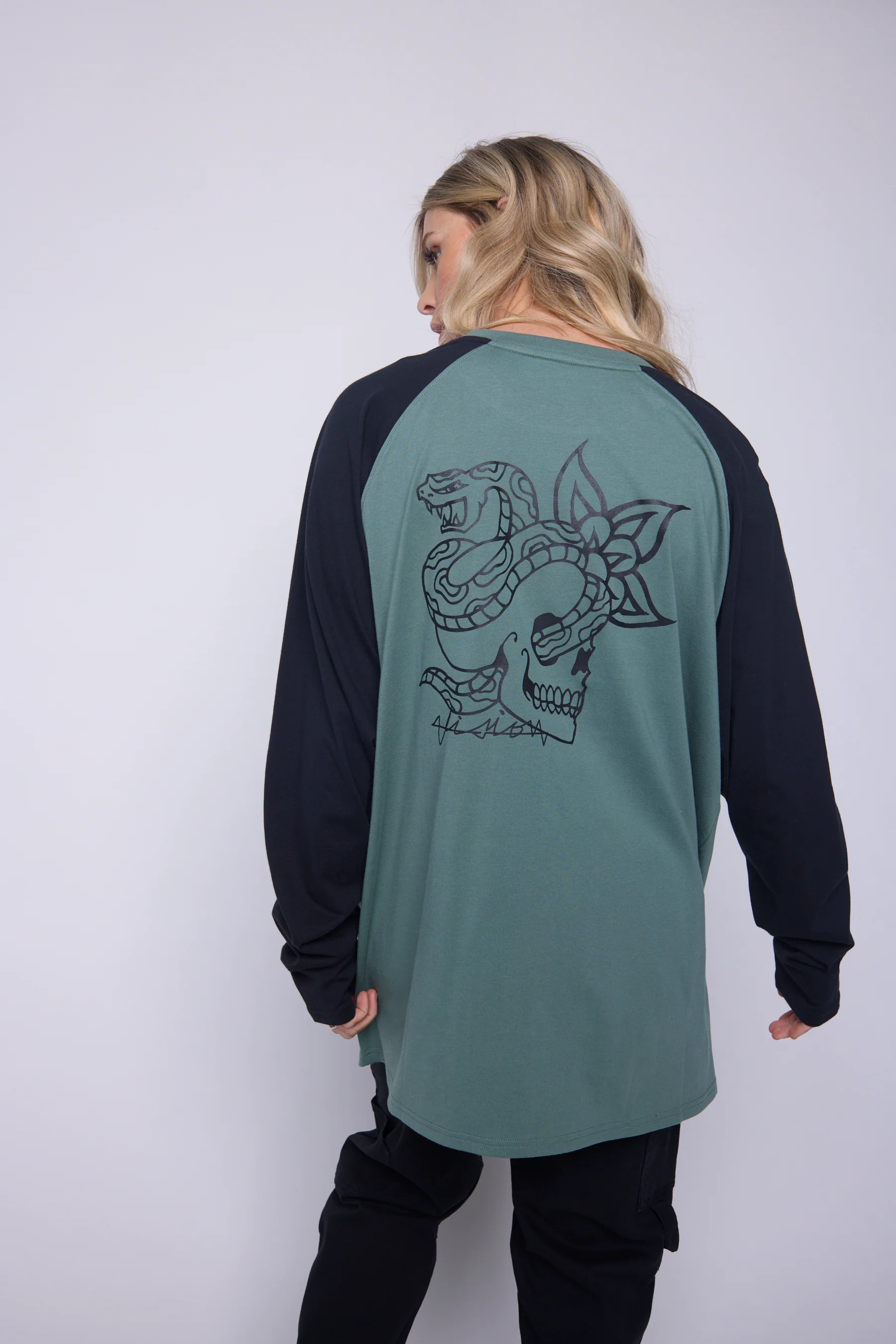 Raglan Shirt Matching Tattoo Prints - Moss - Image 5