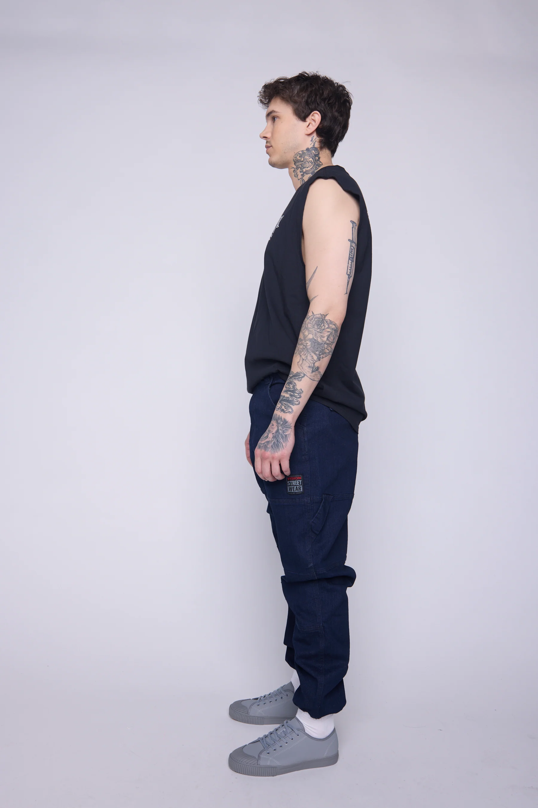 Muscle Tank Matching Tattoo Prints - Black - Image 3
