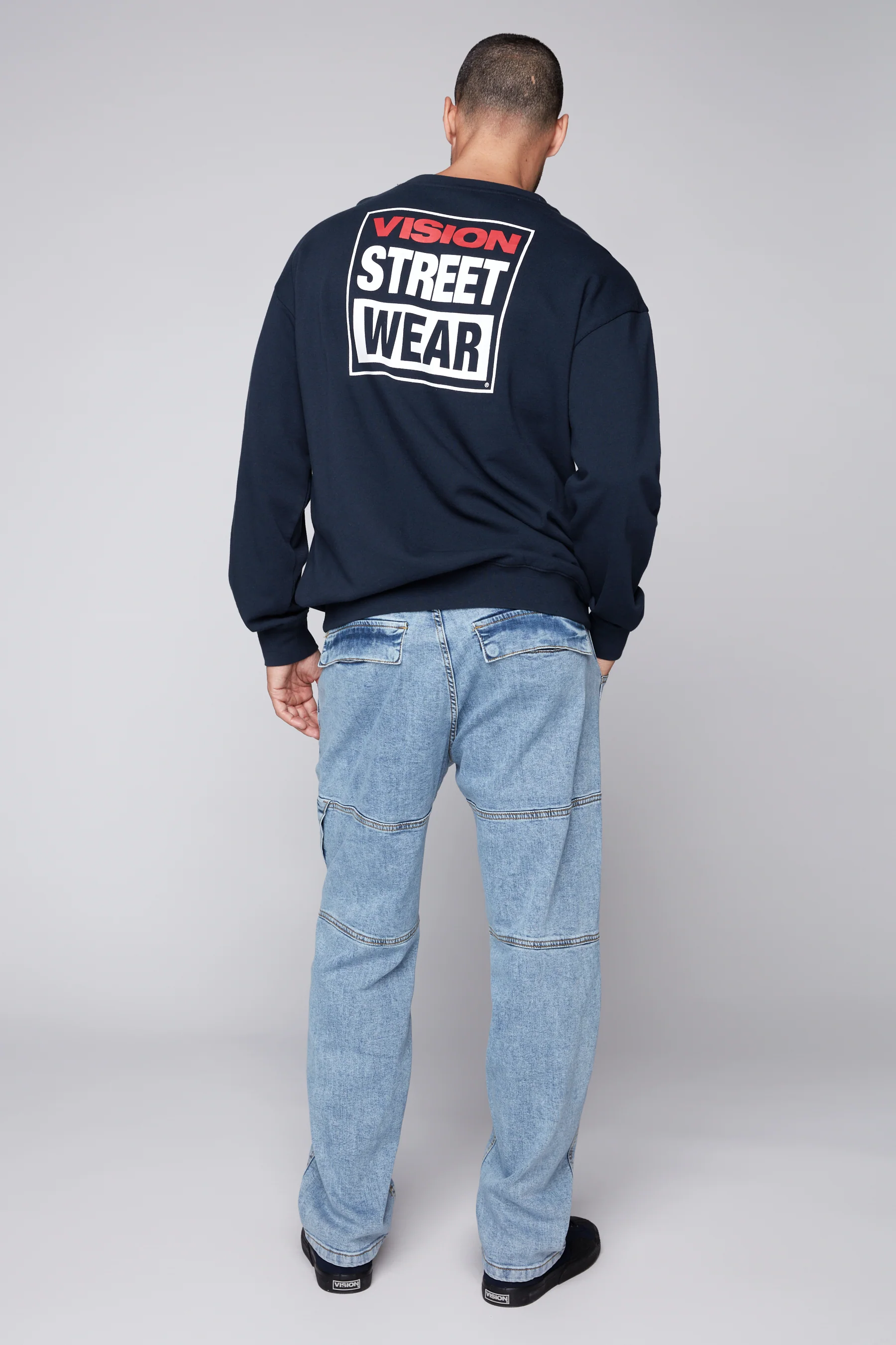 OLI - Loose Fit Pant with Adjustable Hems - Dark Stone Denim - Image 2