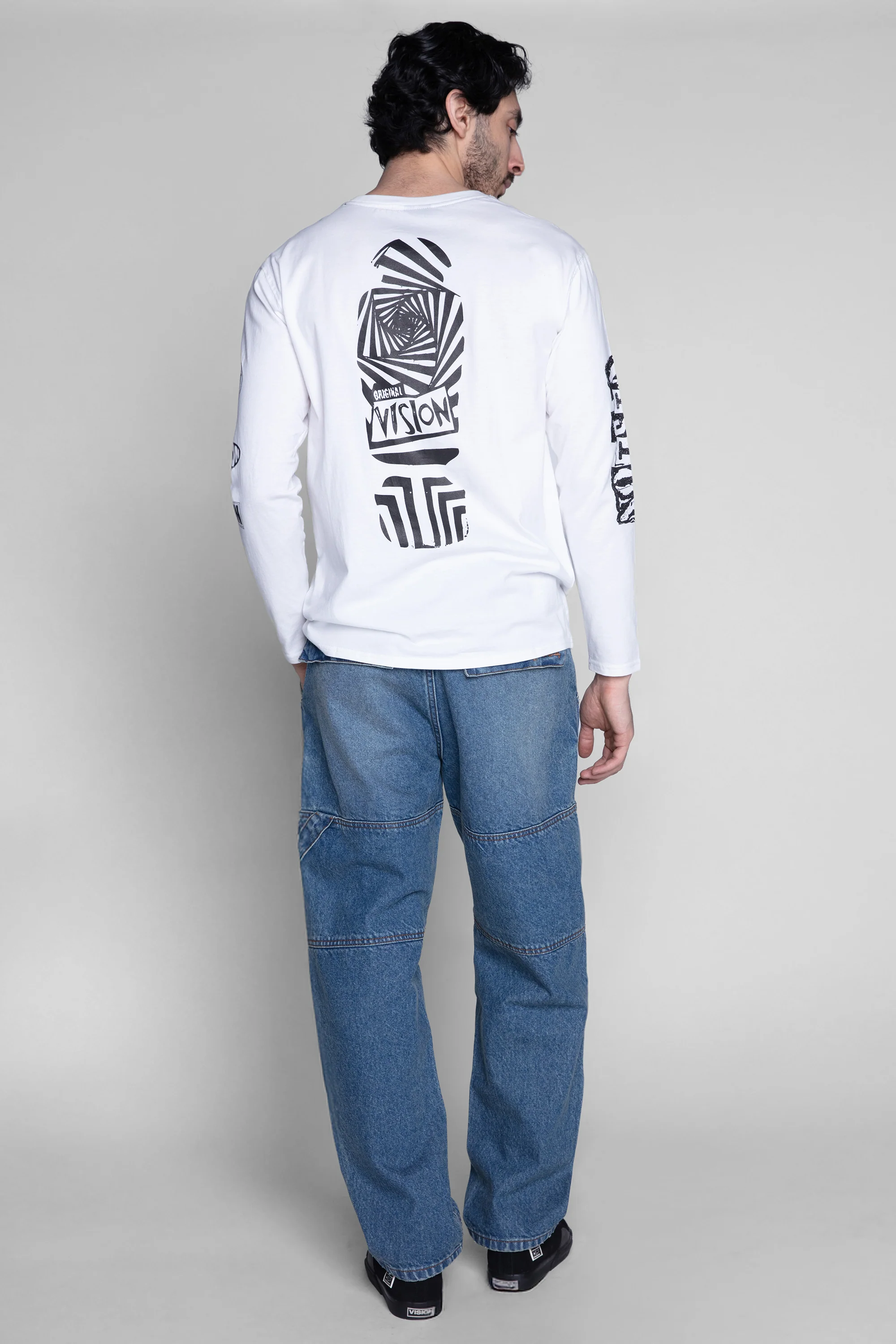 OLI RELAXED WIDE RAW DENIM PANT – DARK VINTAGE BLUE WASH - Image 3