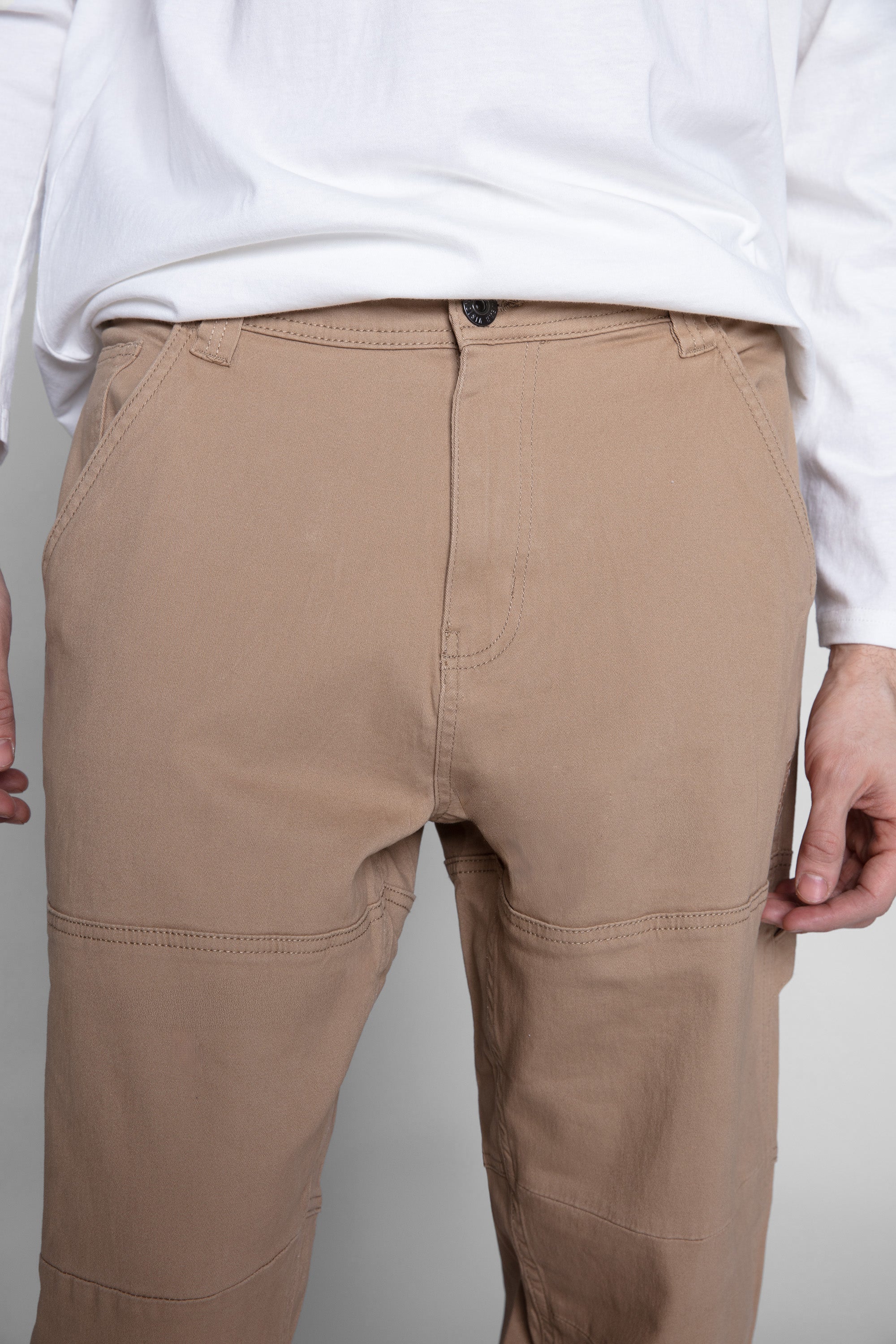 OLI RELAXED WIDE TWILL PANT – BEIGE - Image 5
