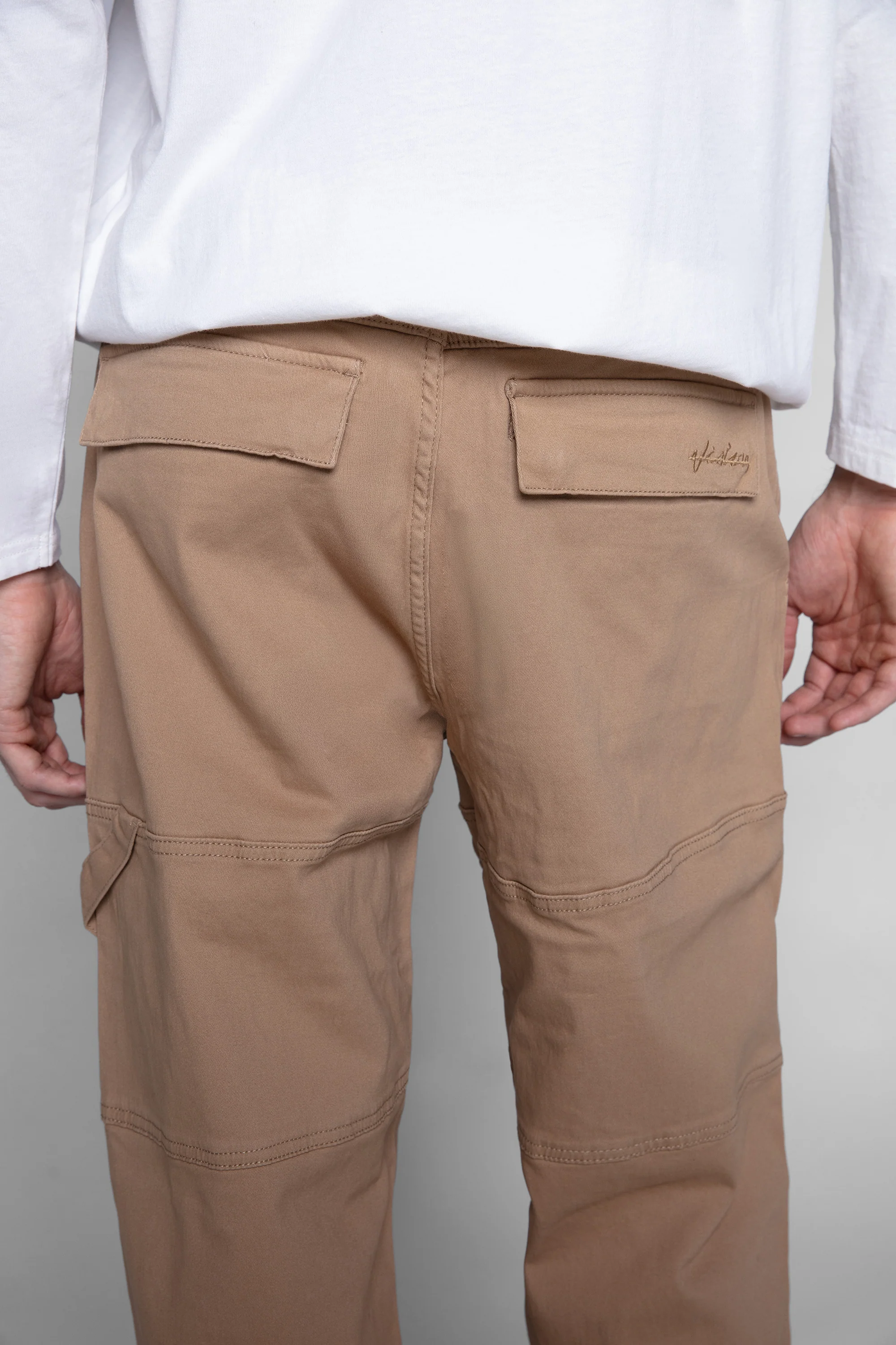 OLI RELAXED WIDE TWILL PANT – BEIGE - Image 6