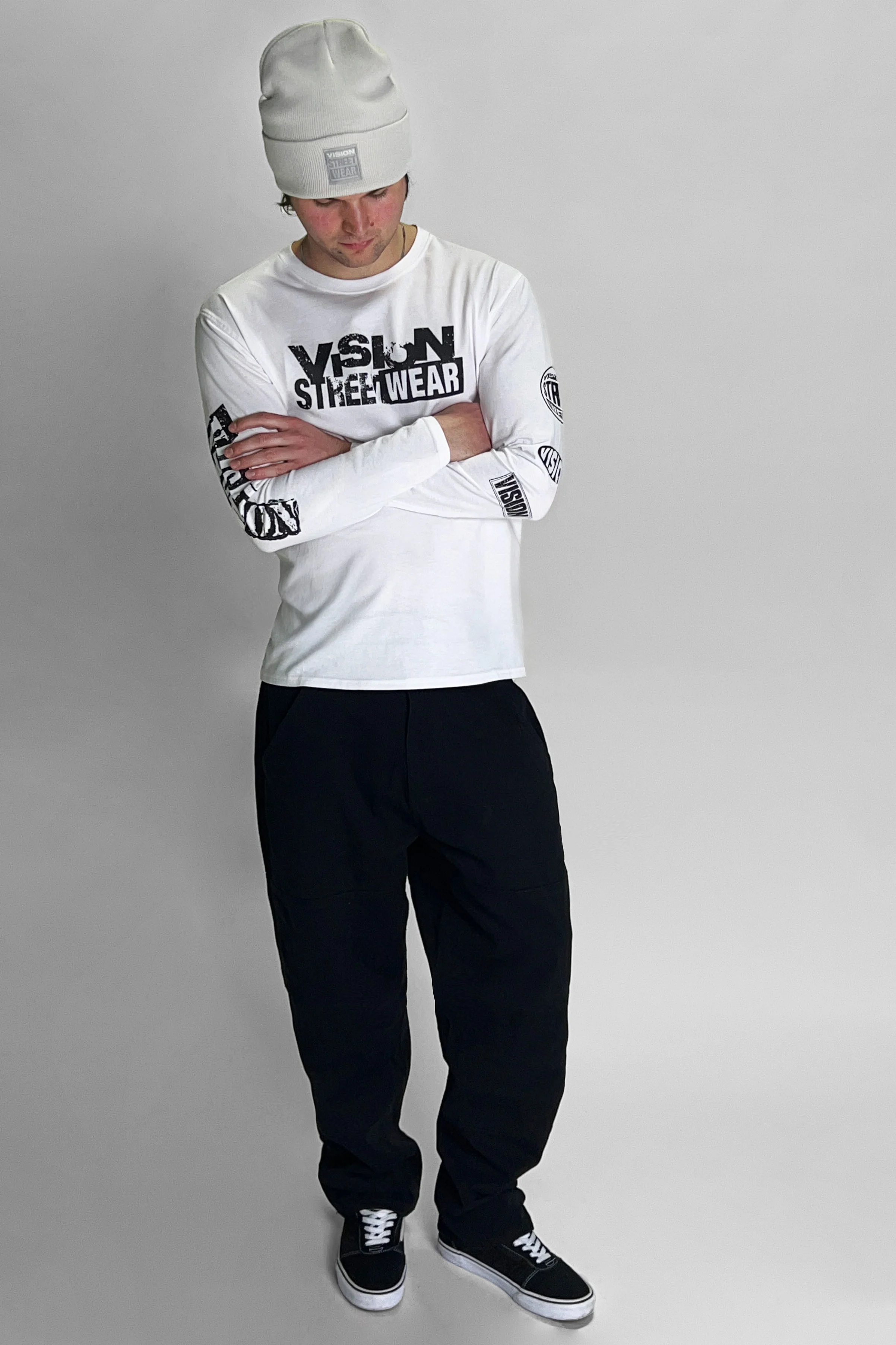 OLI RELAXED WIDE TWILL PANT – BLACK