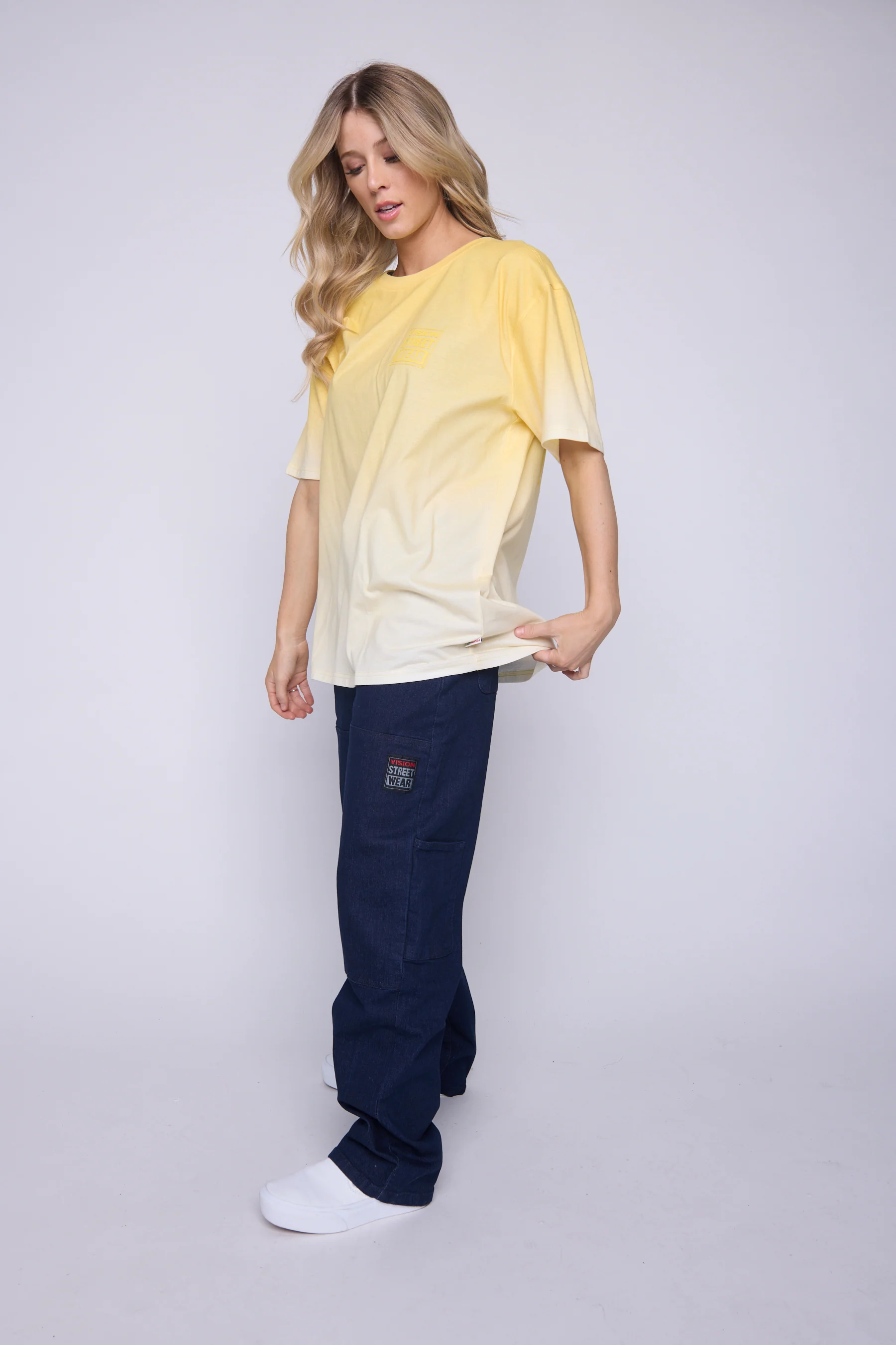 Ombre Box Logo T-Shirt - Butter - Image 4