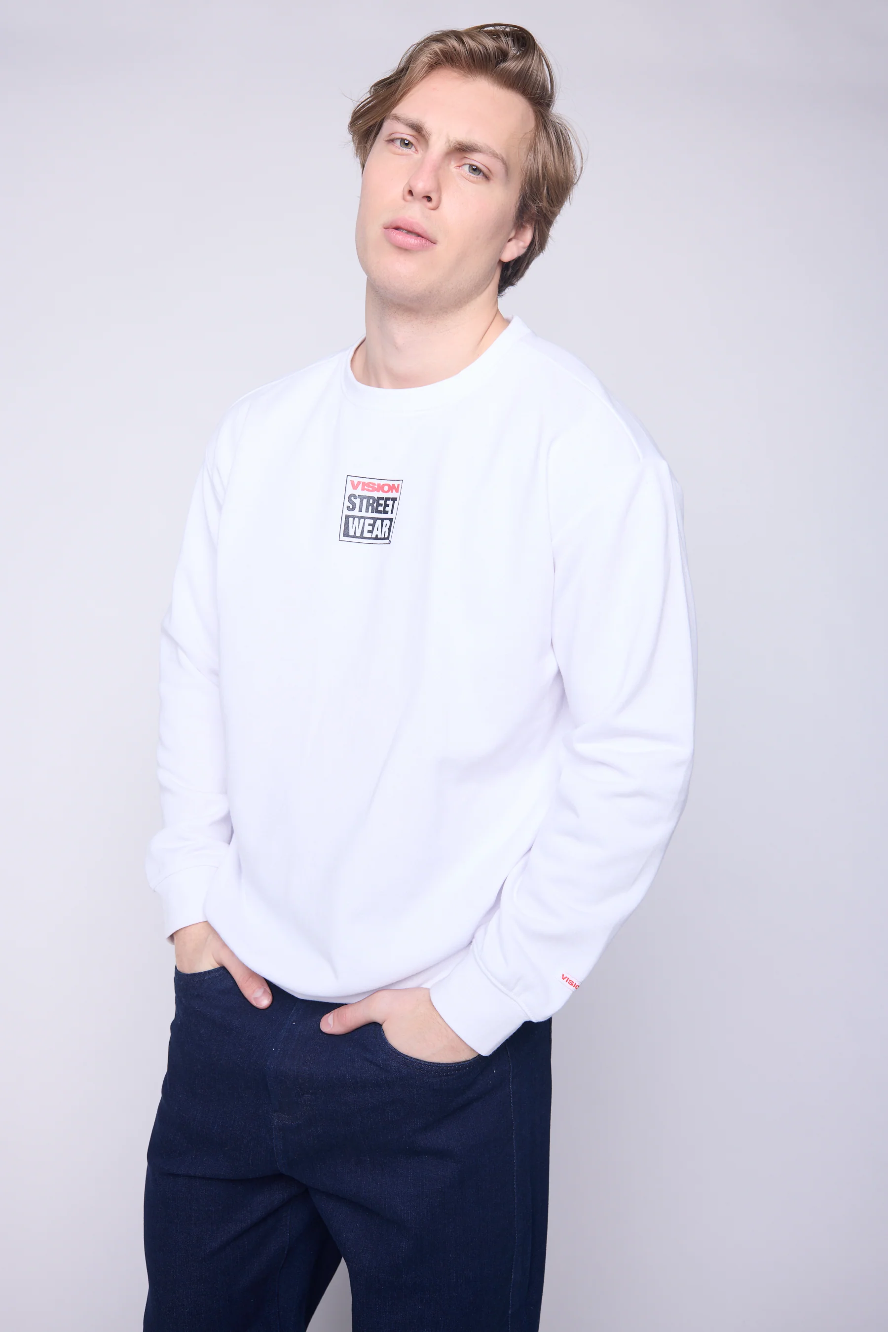 Printed Box Logo Sweatshirt - Ivory