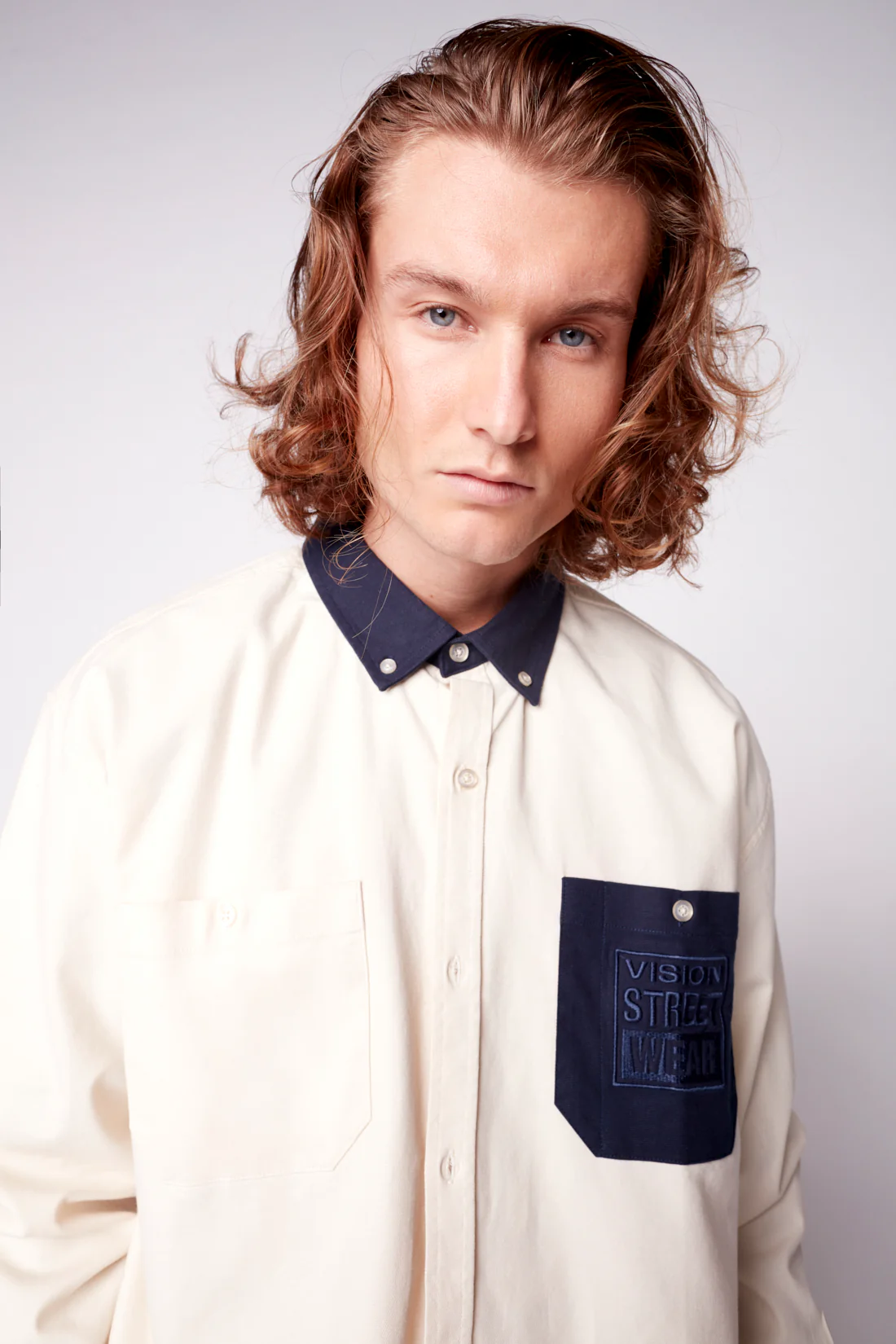 Relax Fit Shirt With Pocket - Bone - Image 4