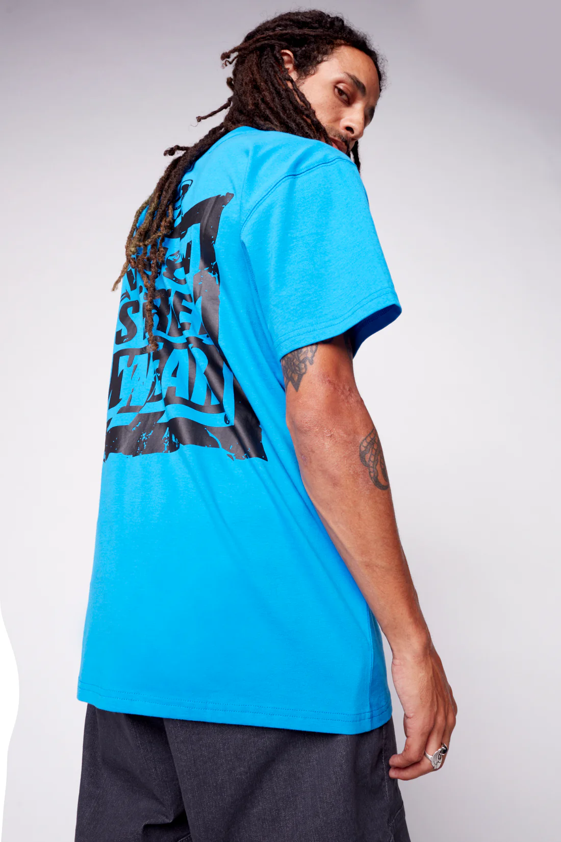 Safety Pin Logo T-Shirt - Blue - Image 4