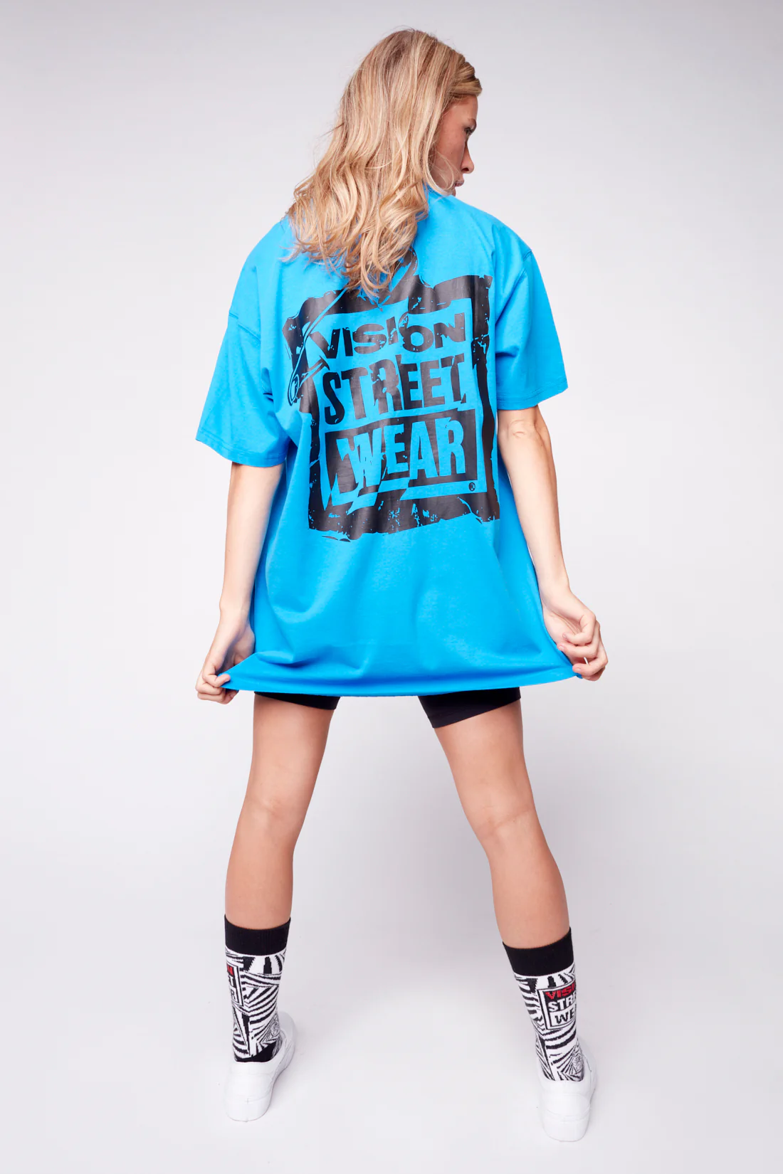 Safety Pin Logo T-Shirt - Blue - Image 6