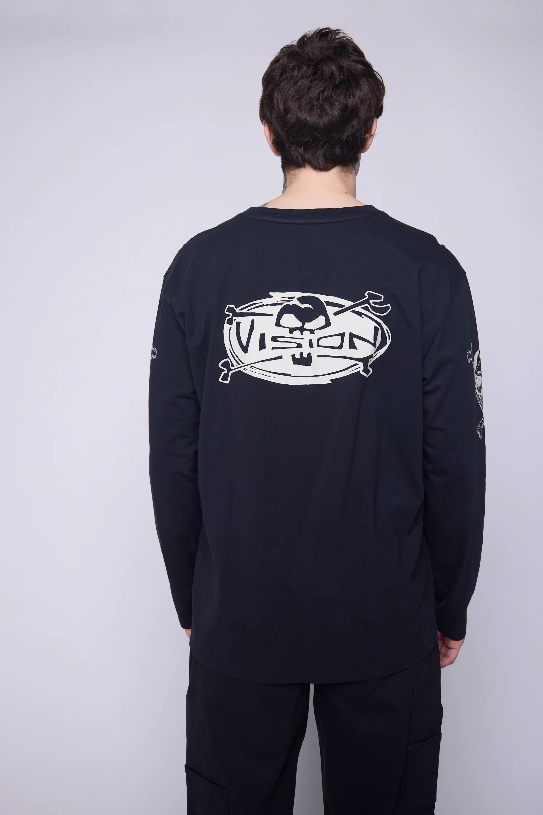 Skull Bone Print Long Sleeves - Black - Image 5
