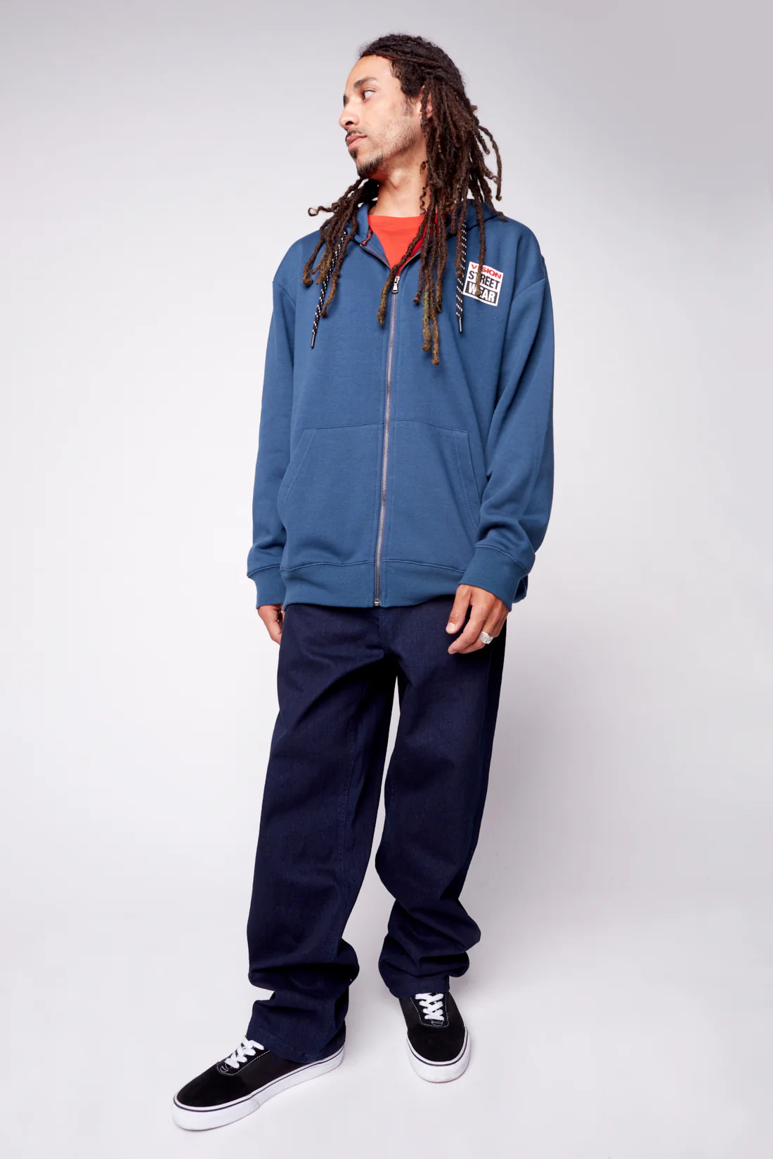 Small Logo Print Hoodie - Navy - Image 4