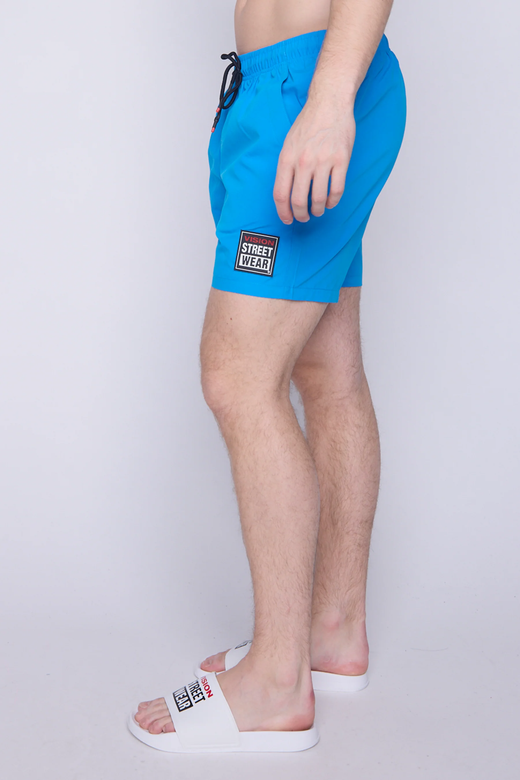 Solid Swim Shorts - Blue - Image 3