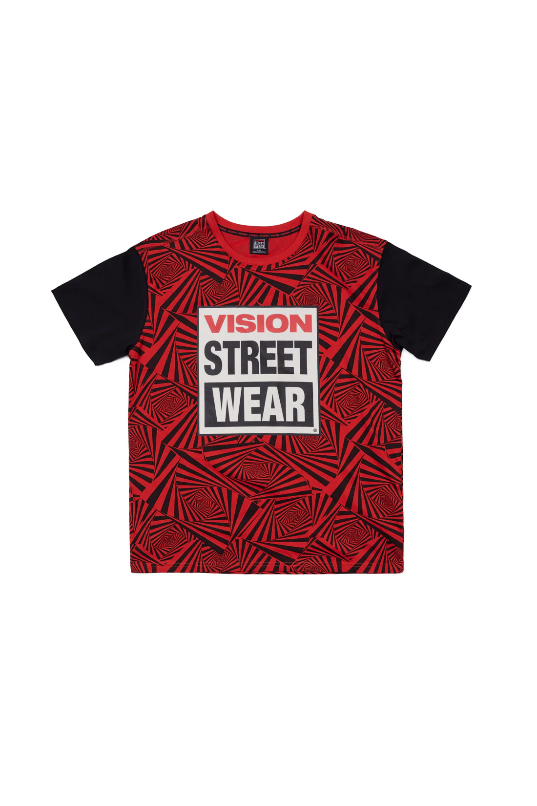 Spirals Aop Logo T-Shirt - Red/Black - Image 7