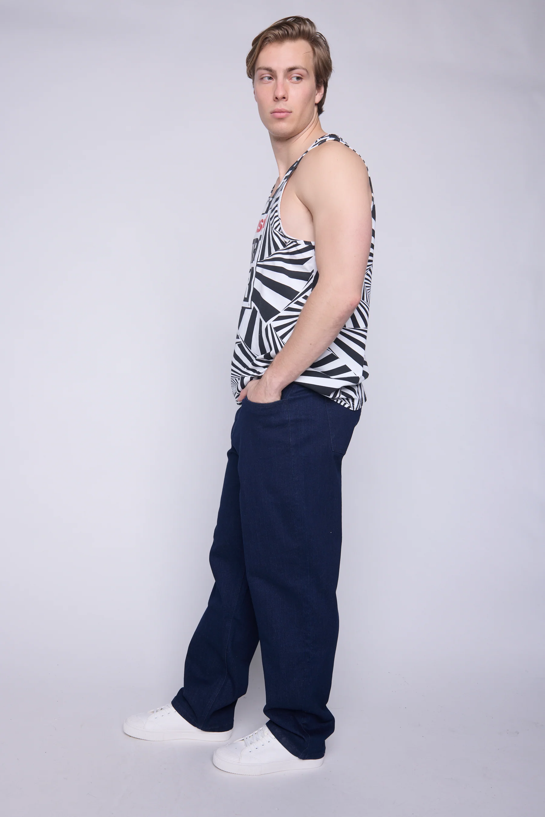 Tank Top Spiral Box Logo - Ivory - Image 3