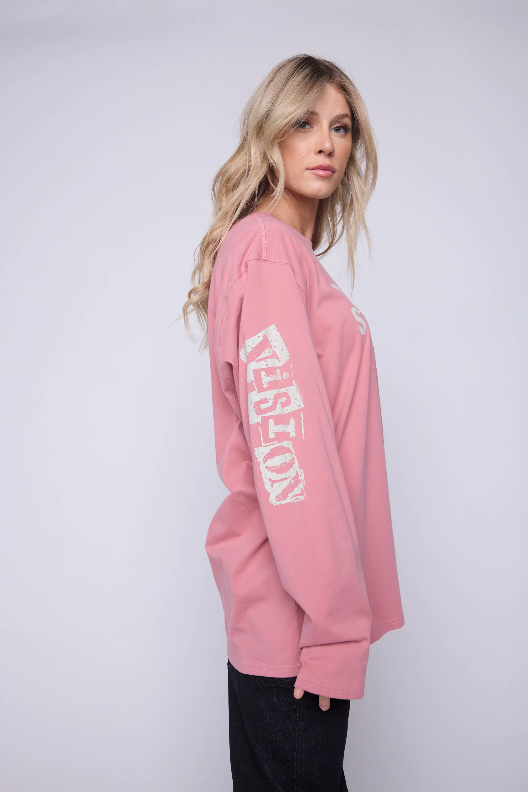 Team Logo Long Sleeve - Dusty Rose - Image 4