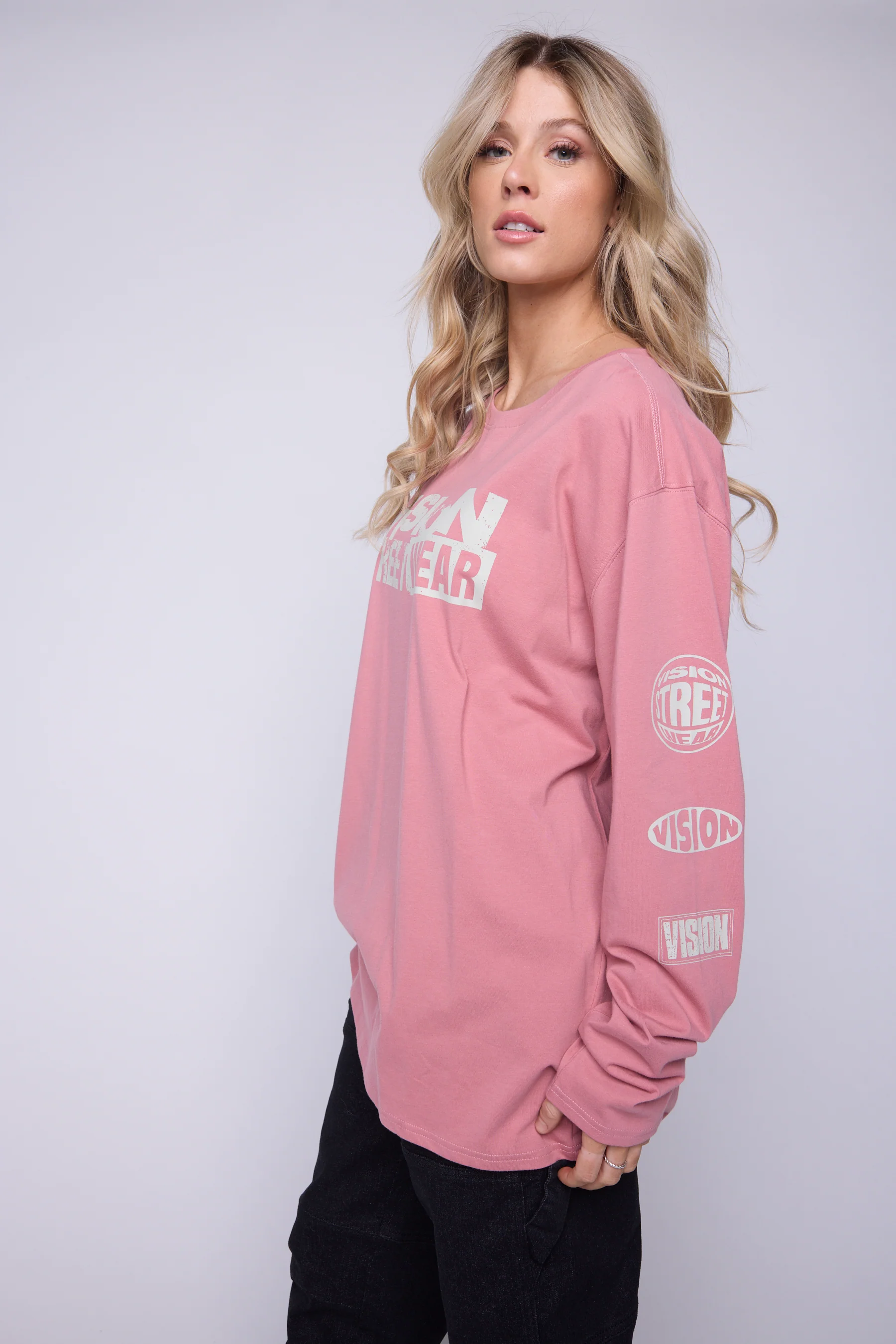 Team Logo Long Sleeve - Dusty Rose - Image 5