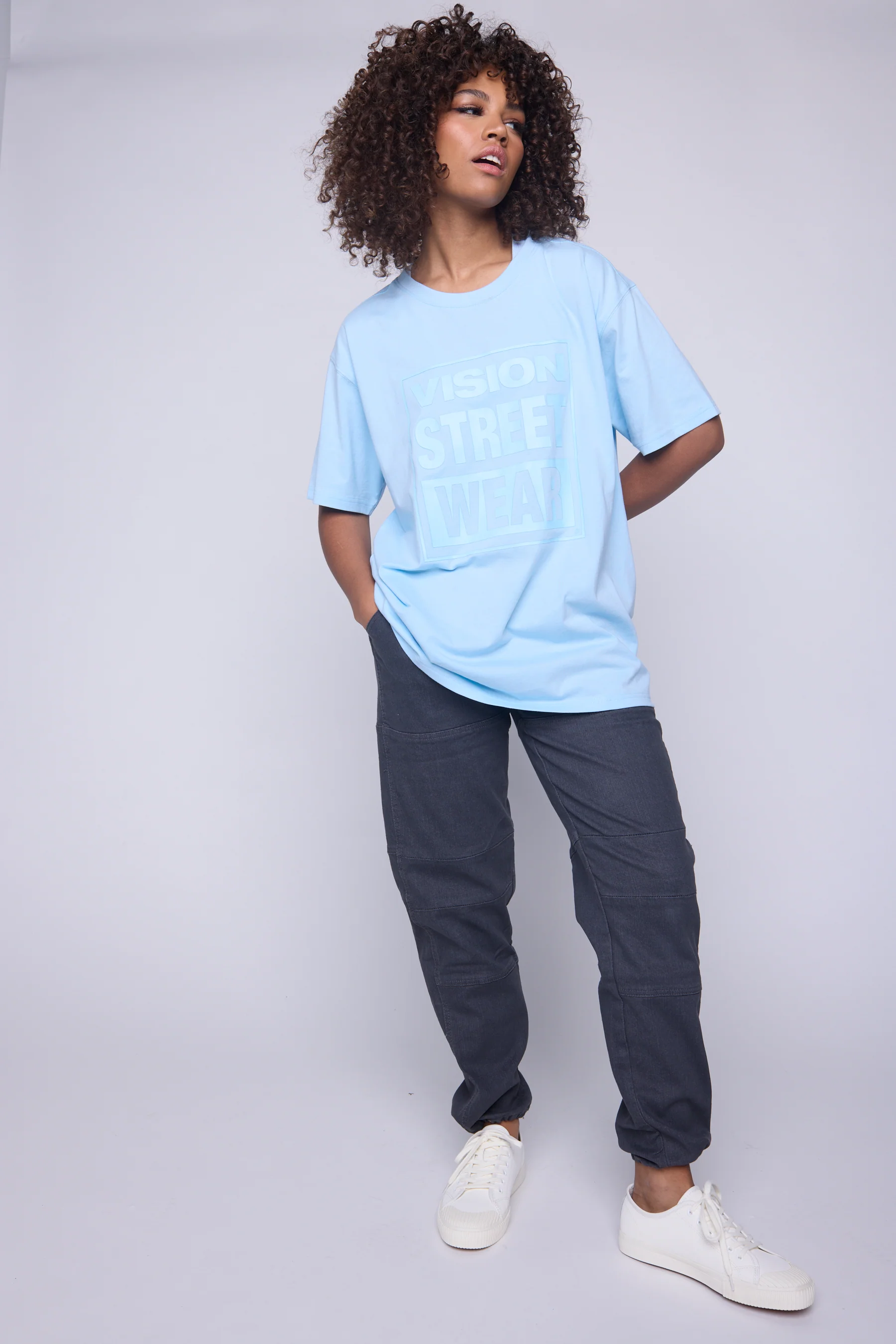 Tonal Printed Logo T-Shirt - Blue Cloud - Image 3