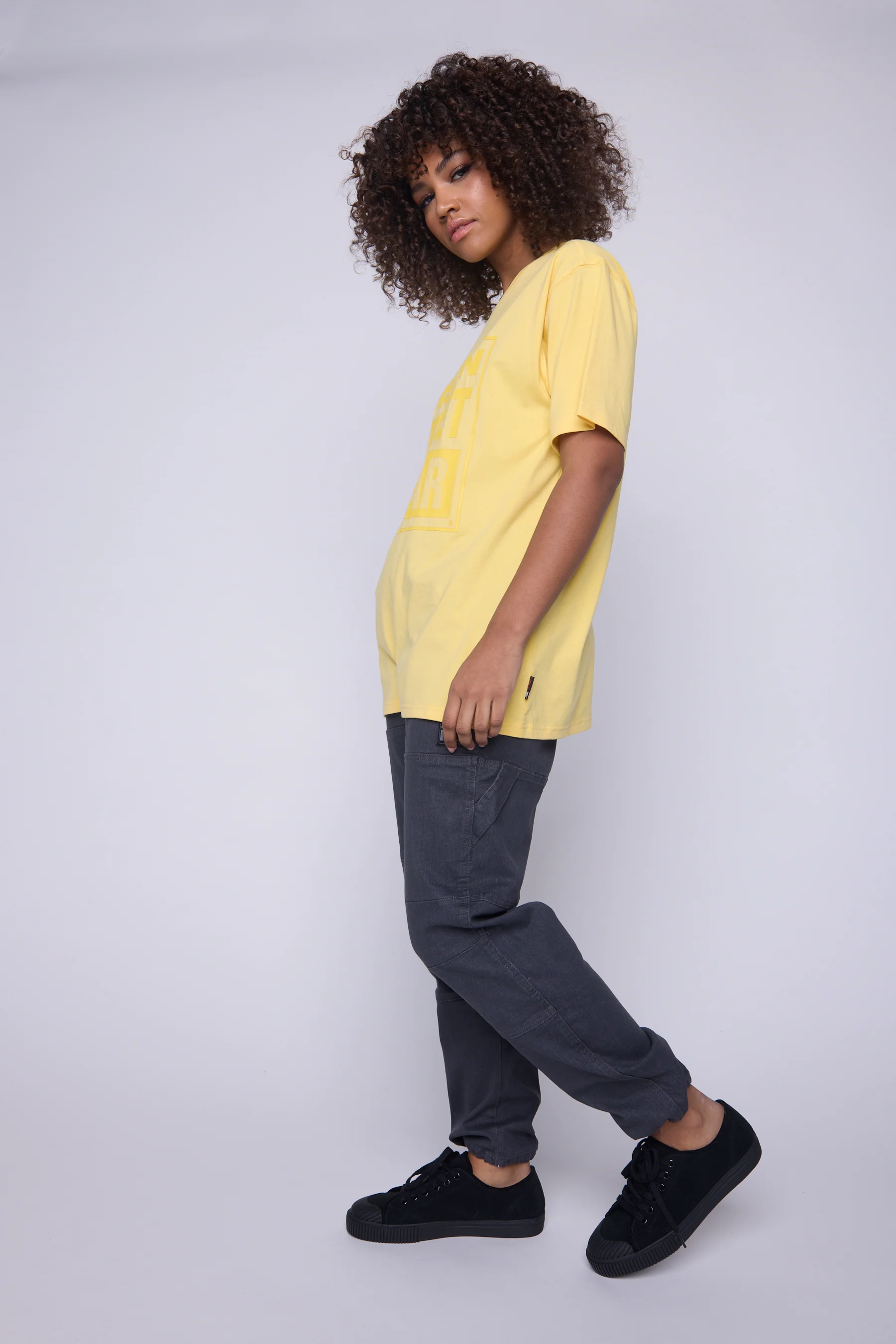 Tonal Printed Logo T-Shirt - Butter - Image 5