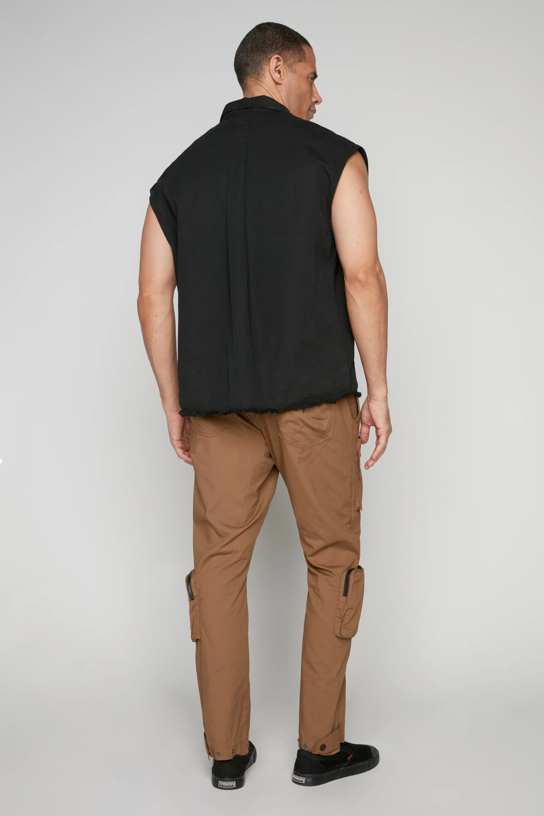 TRAVIS - Utility Cargo Stretch Poplin Pants with Adjustable Hem - Tobacco - Image 3
