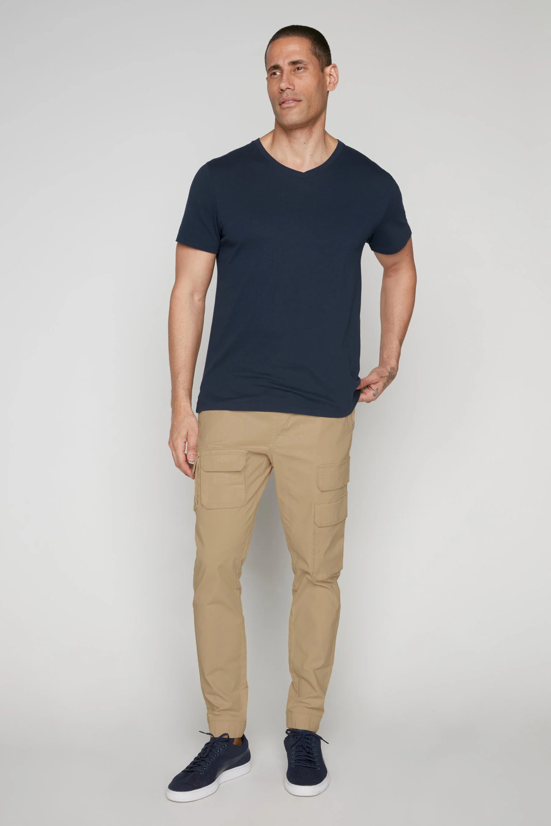 VAN - Multi Cargo Pocket Ripstop Jogger - Beige - Image 2