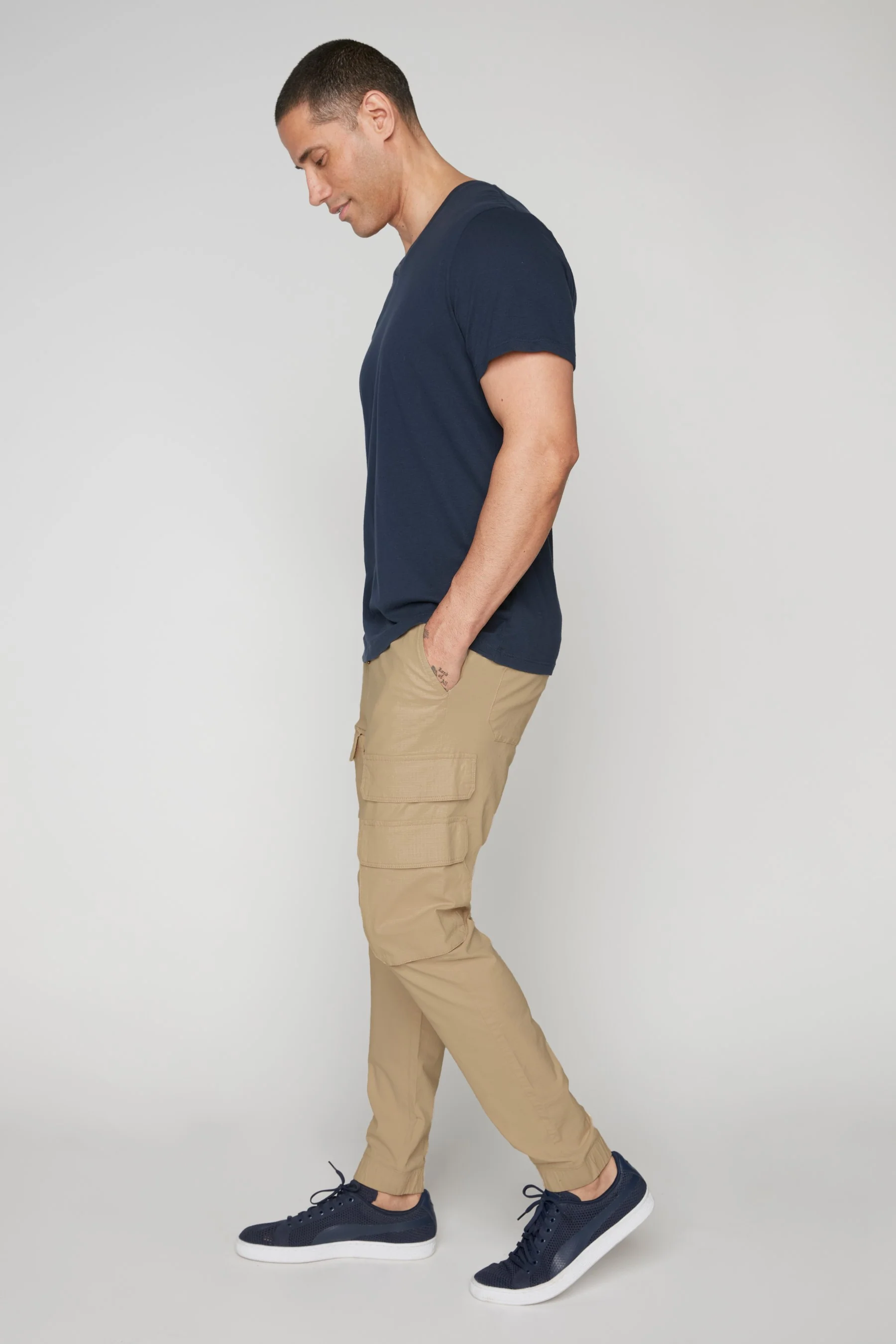 VAN - Multi Cargo Pocket Ripstop Jogger - Beige - Image 3