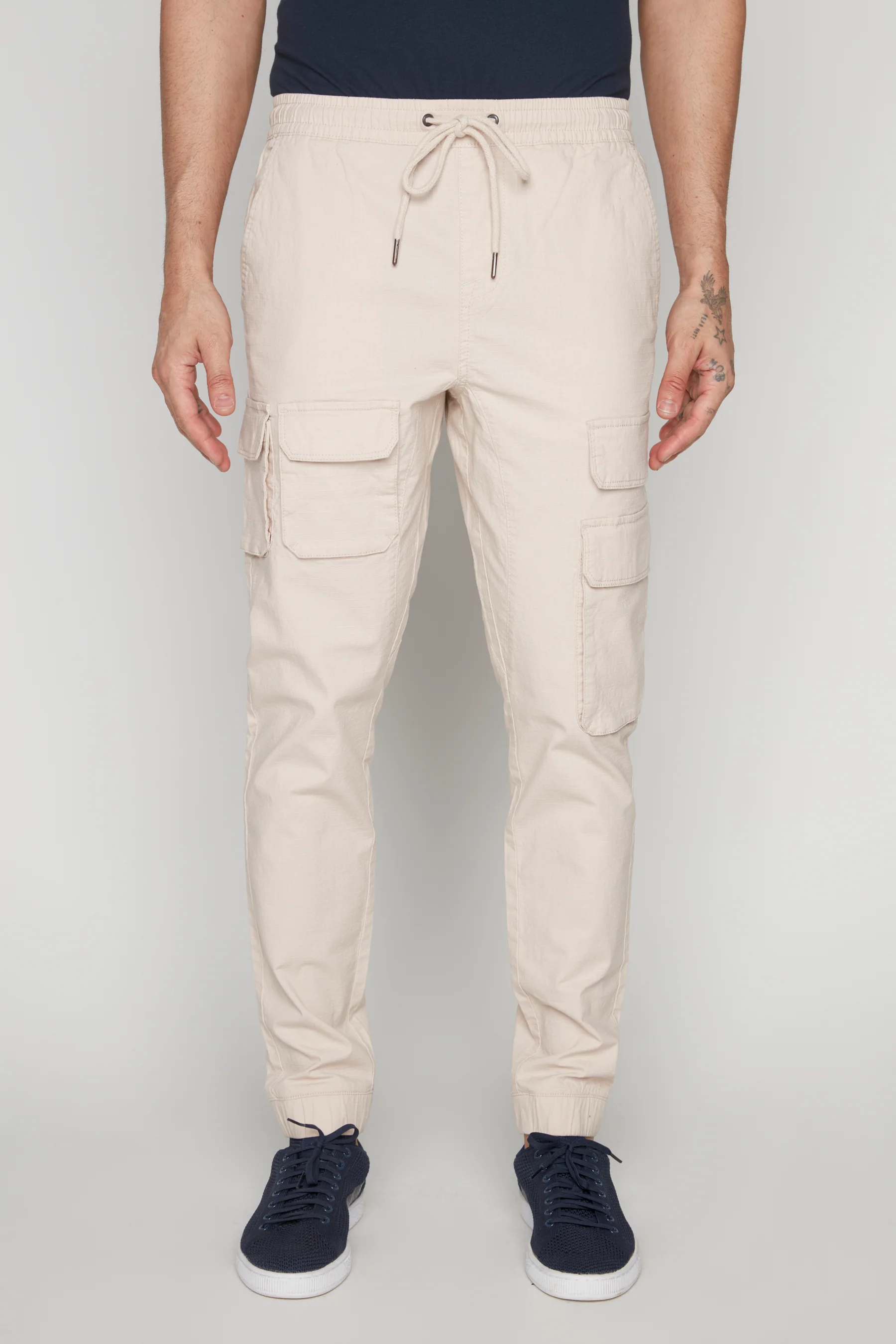 VAN - Multi Cargo Pocket Ripstop Jogger - Sand - Image 4