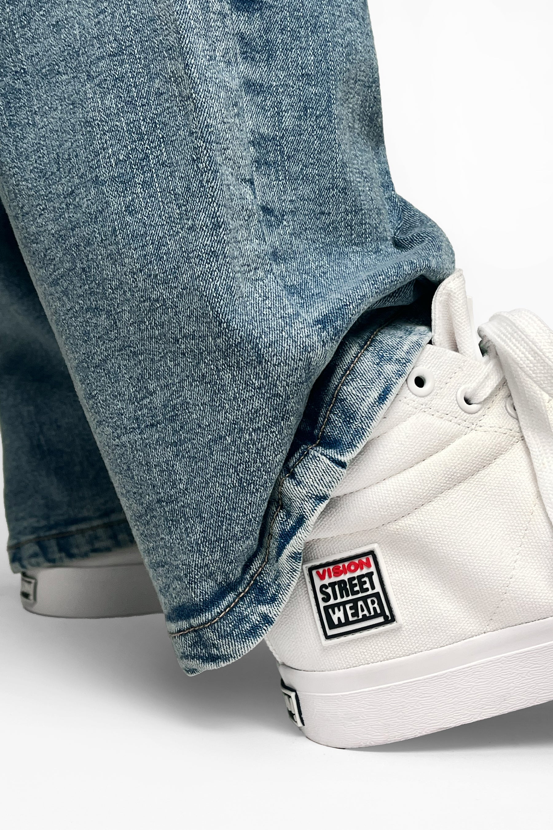CANVAS HIGH TOP SNEAKERS - WHITE - Image 10